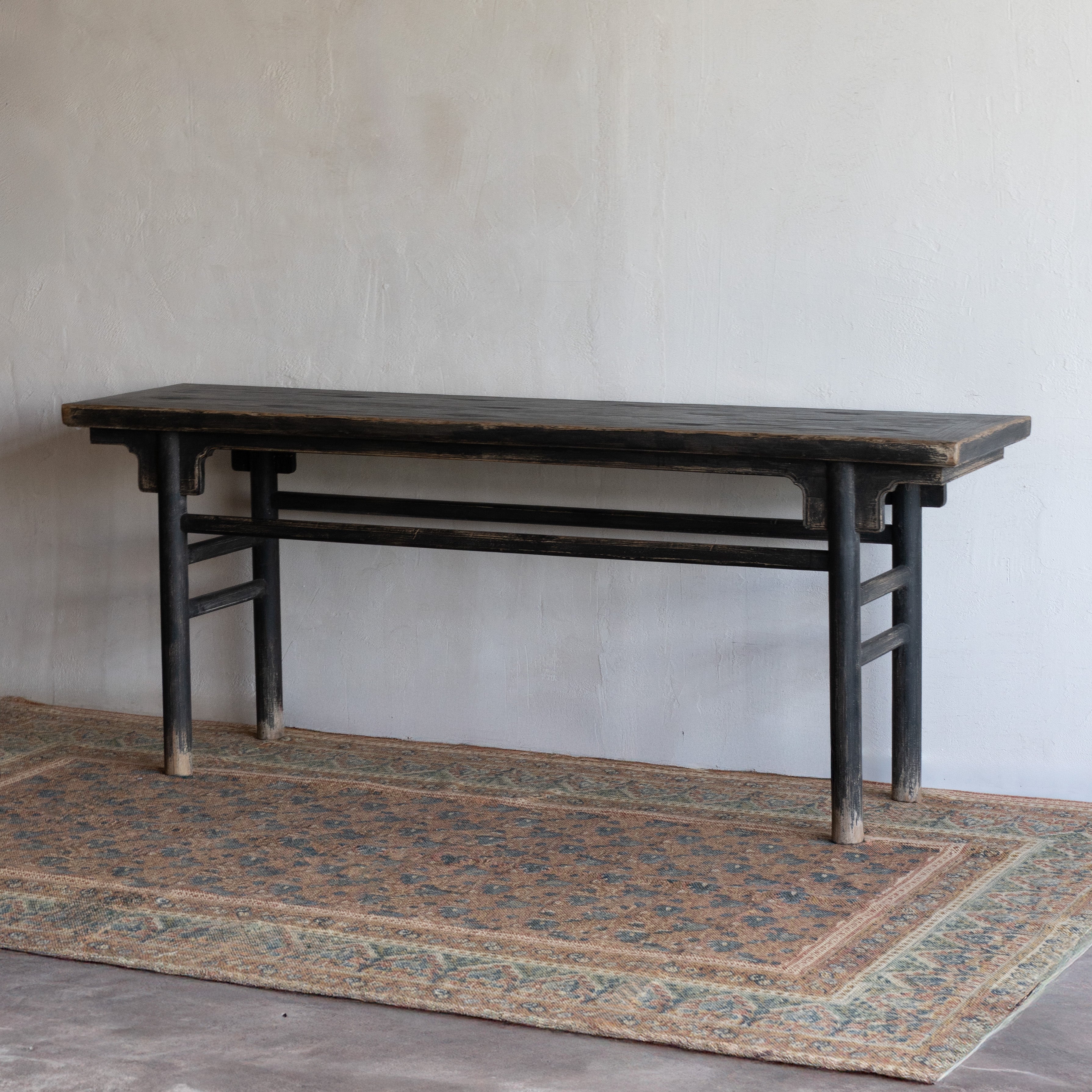 Elira Antique Elm Wood Console Table