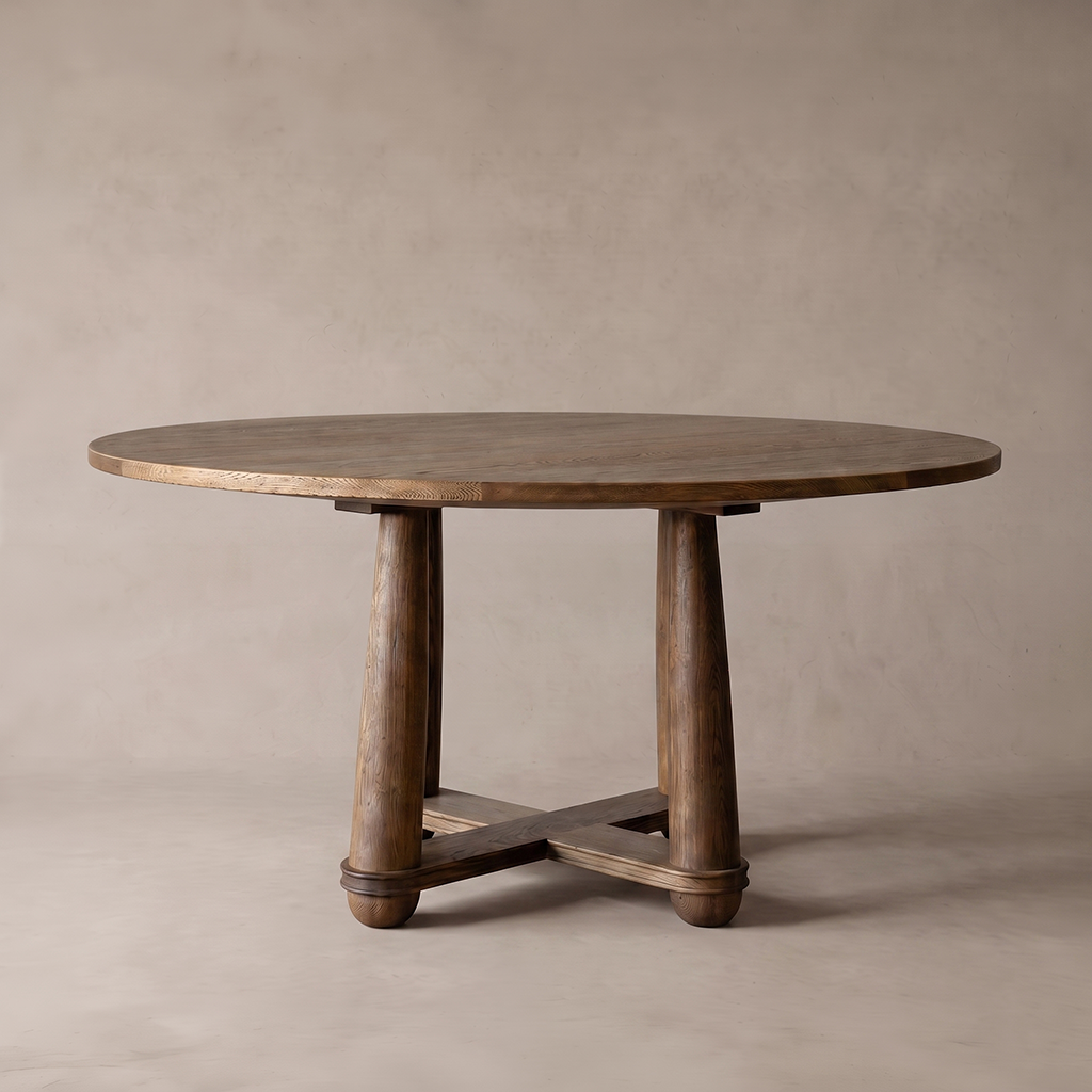 Elmstead Oak Round Dining Table - NATURAL