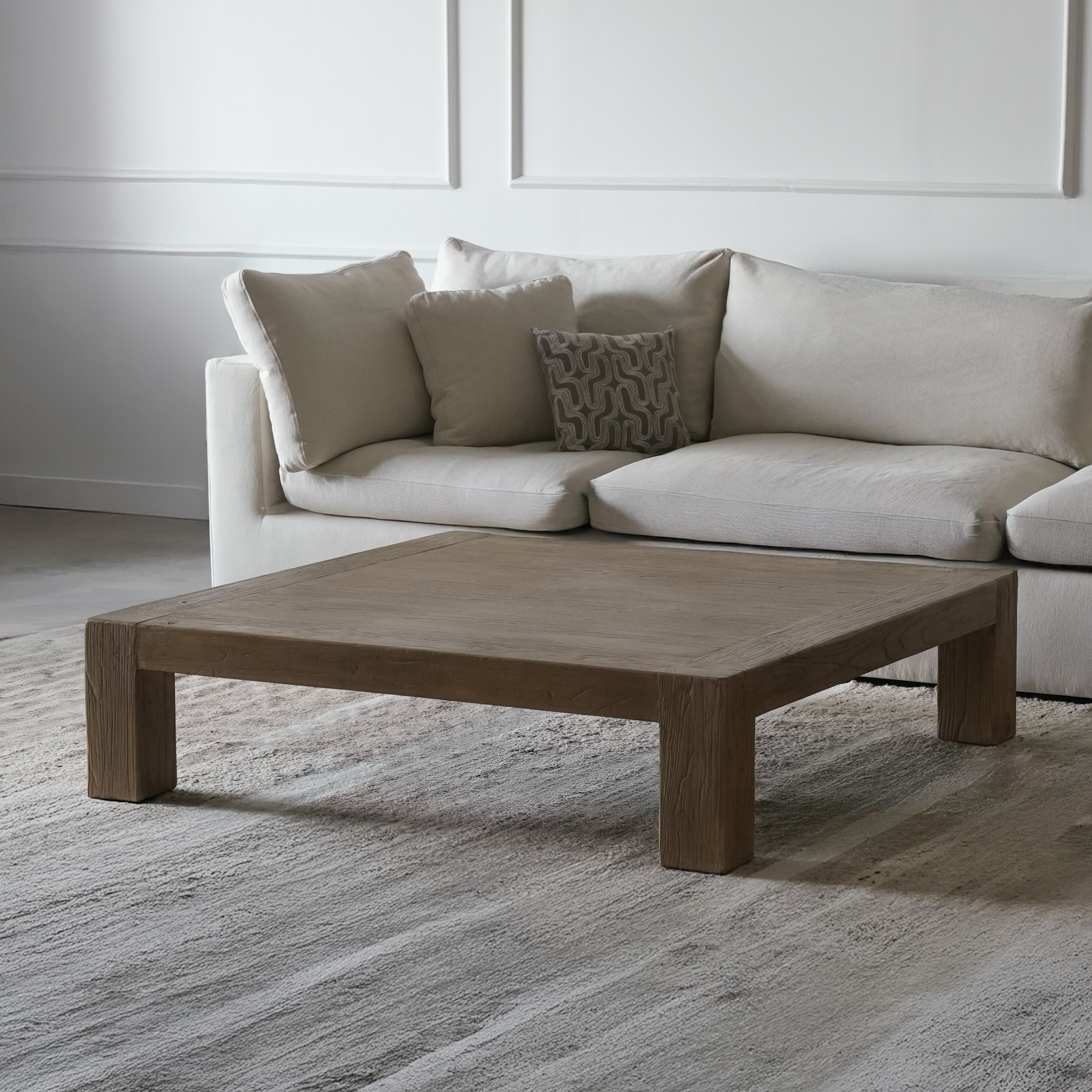 Norren Elm Wood Square Coffee Table