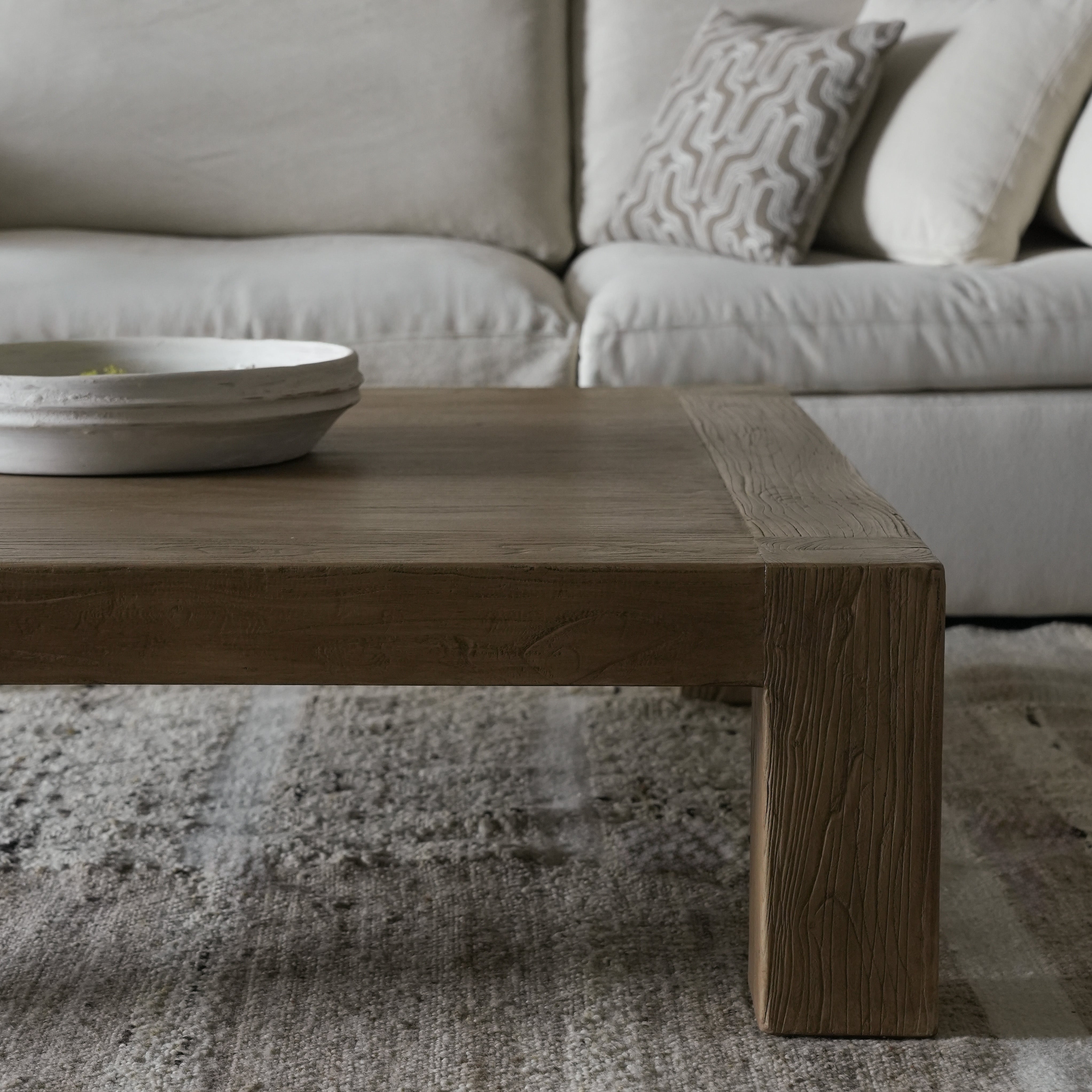 Norren Elm Wood Square Coffee Table