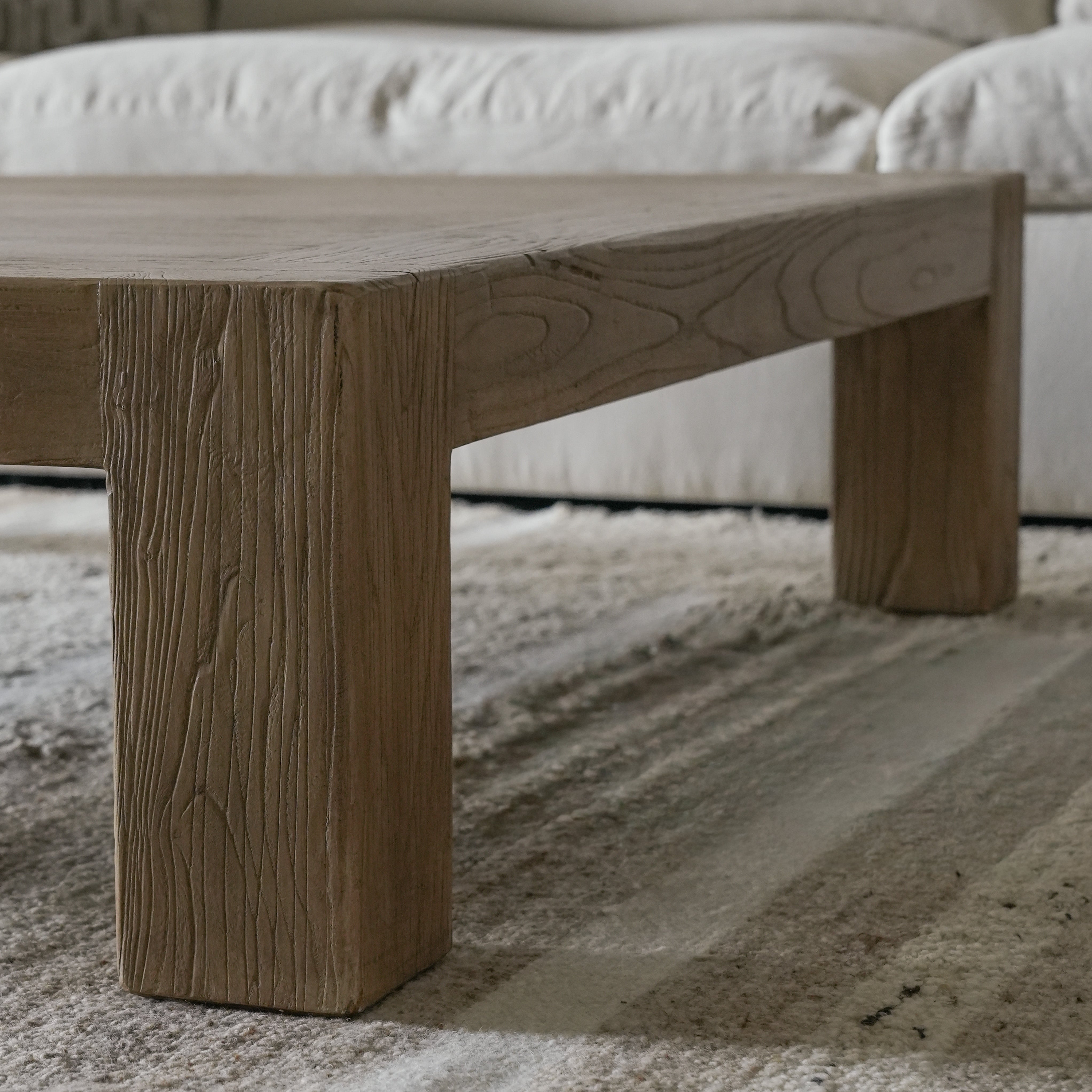 Norren Elm Wood Square Coffee Table