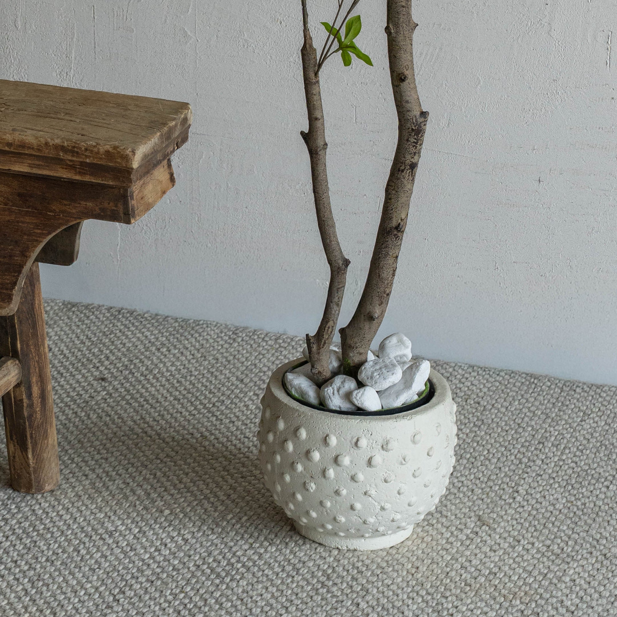 Earth Dot Vase - White