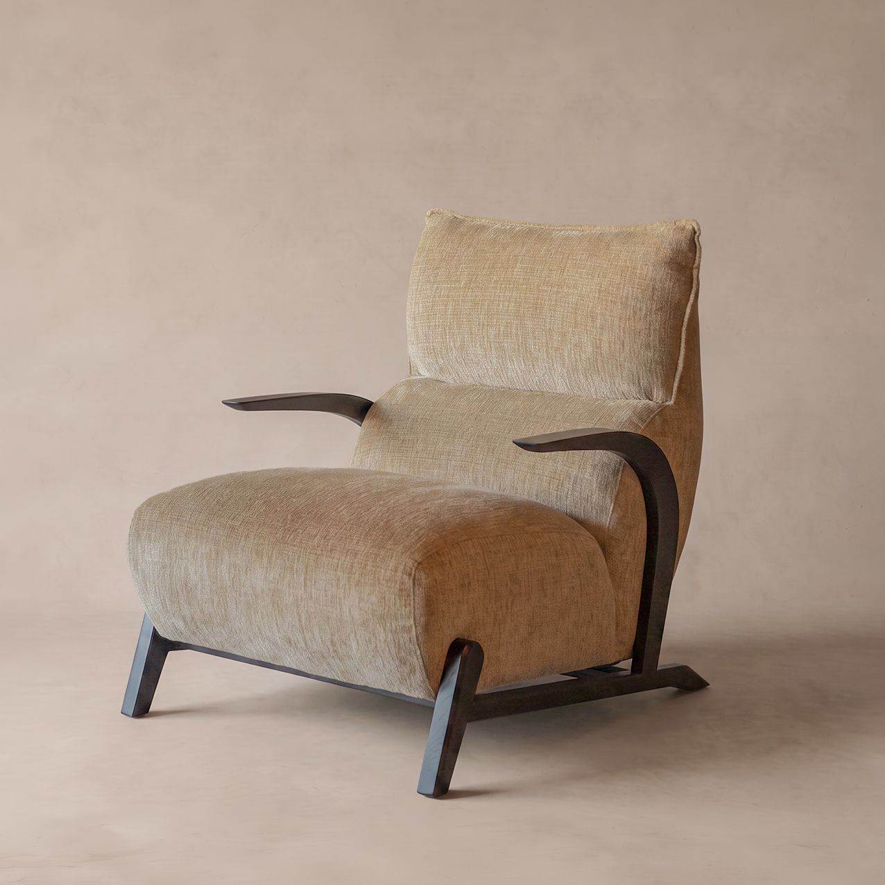 Ellon Mid-Century Modern Lounge Chair – Sand Beige