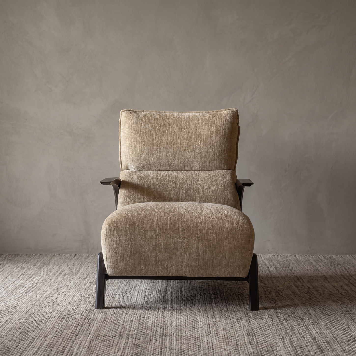 Ellon Mid-Century Modern Lounge Chair – Sand Beige
