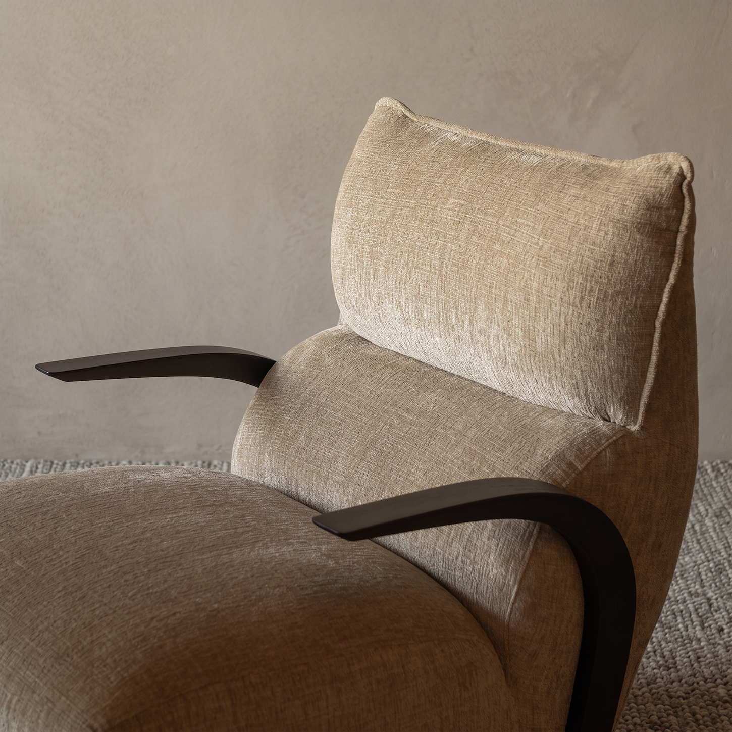 Ellon Mid-Century Modern Lounge Chair – Sand Beige