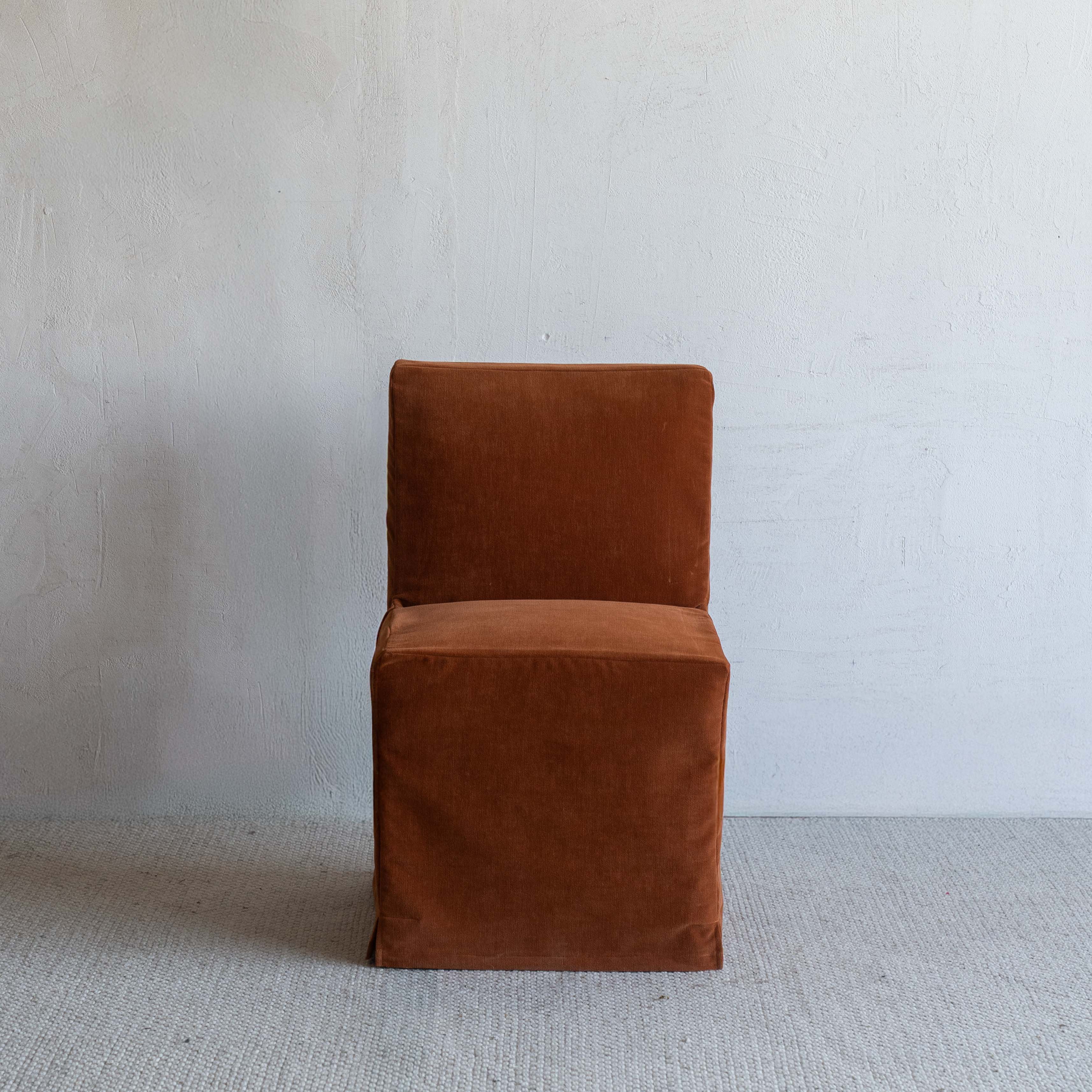 Emily Orange Velvet Dining Chair