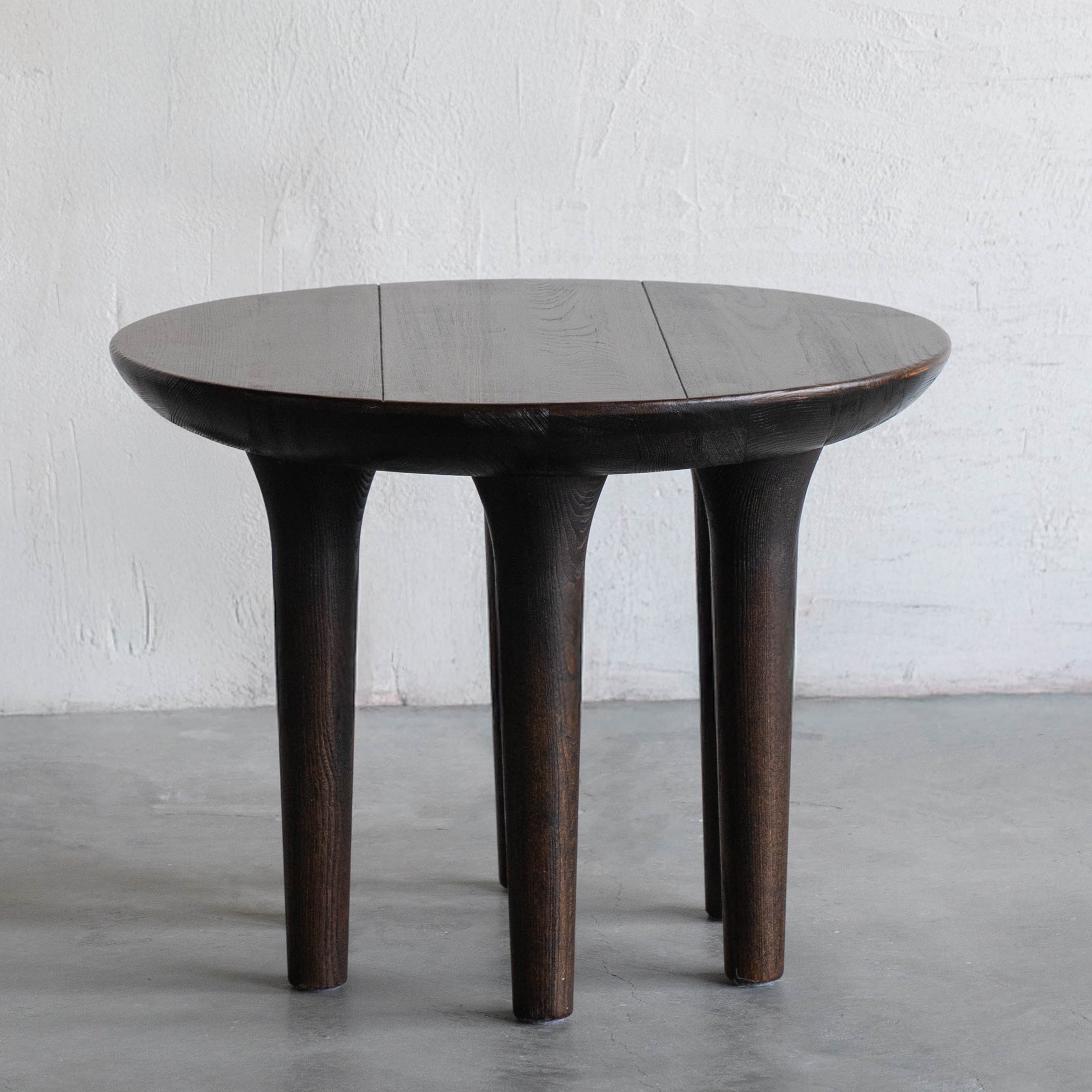 Estate Curio Oak Wood Round Side Table - Side Table - WS Living Furniture  Furniture Store in Dubai