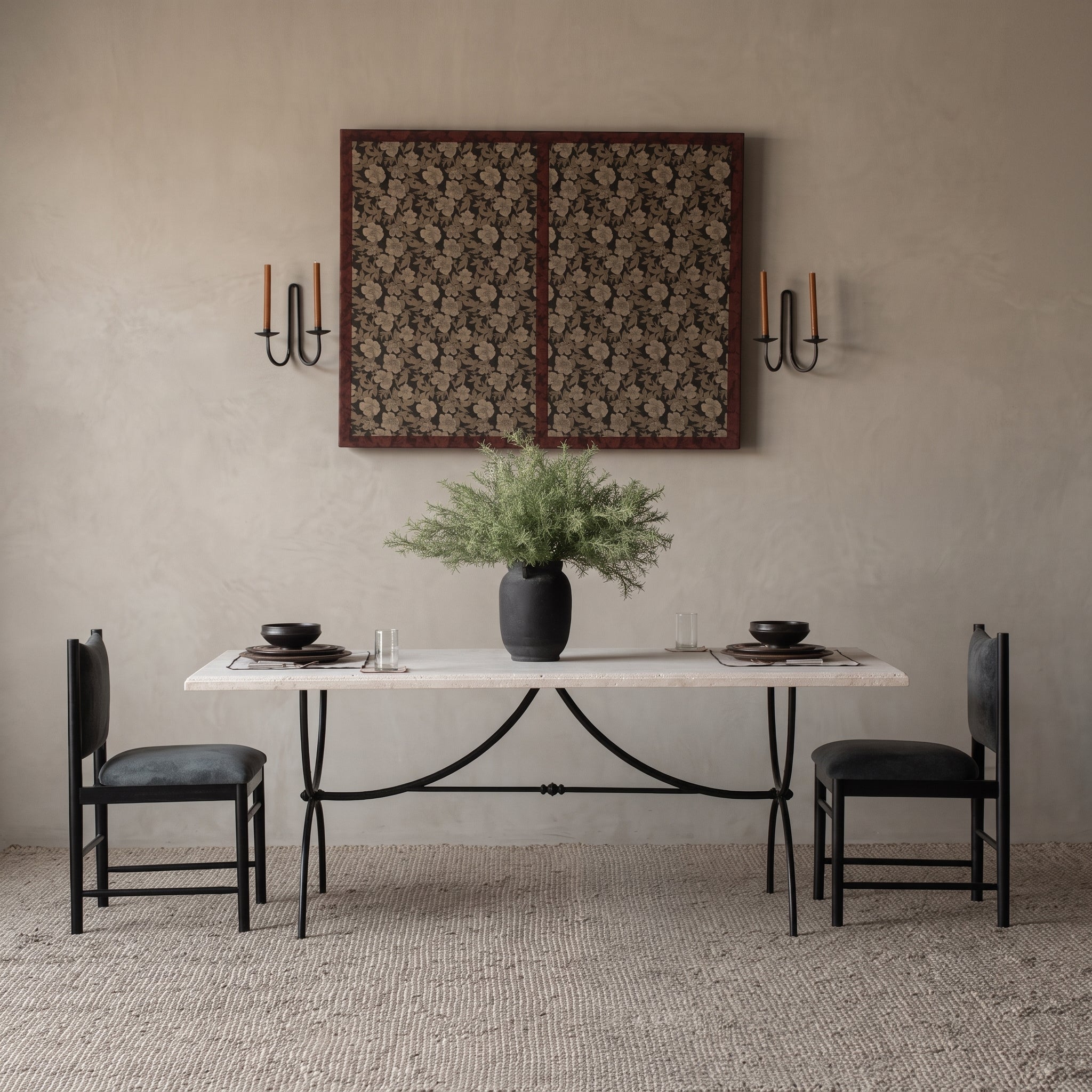 Auremont European Classic Limestone Dining Table