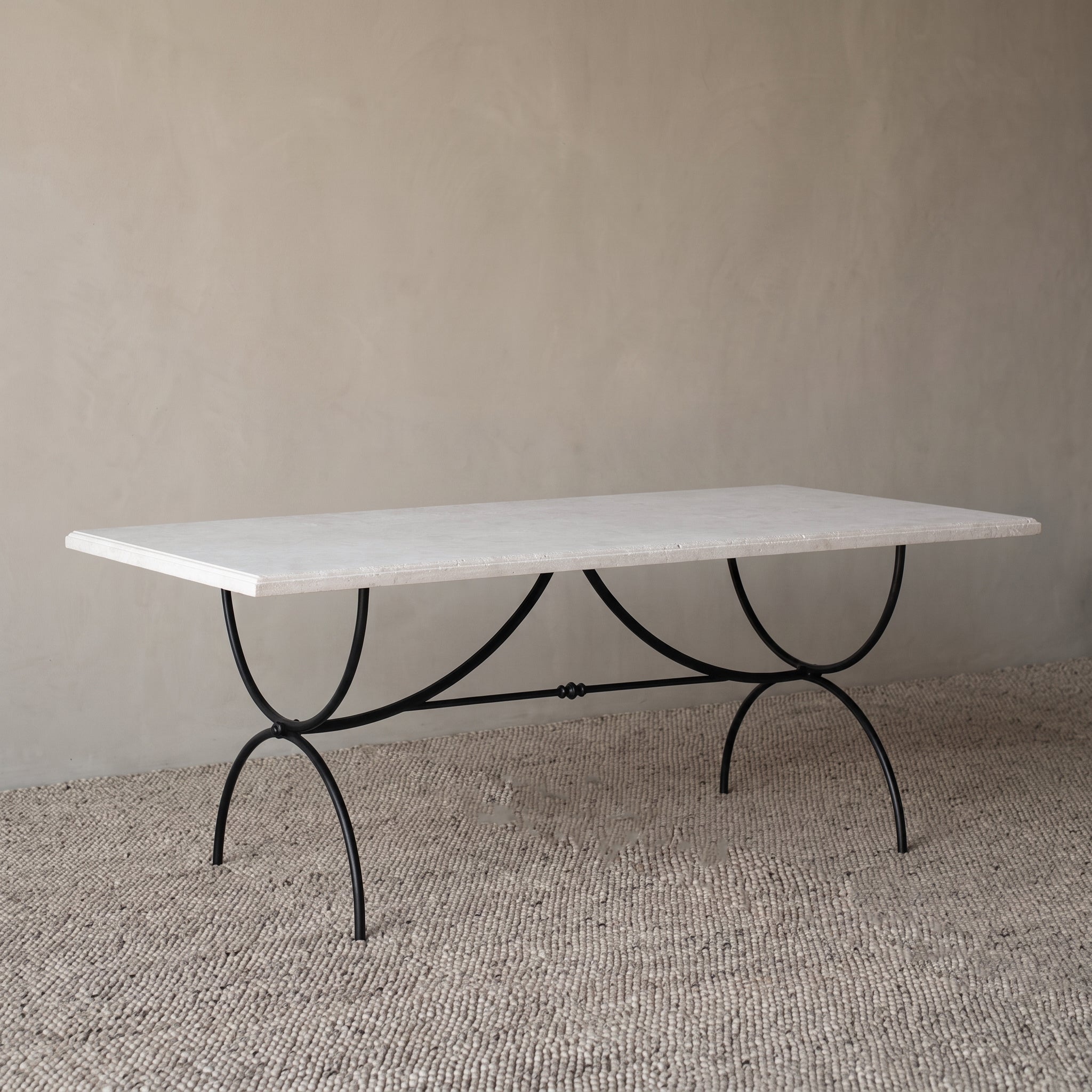 Auremont European Classic Limestone Dining Table