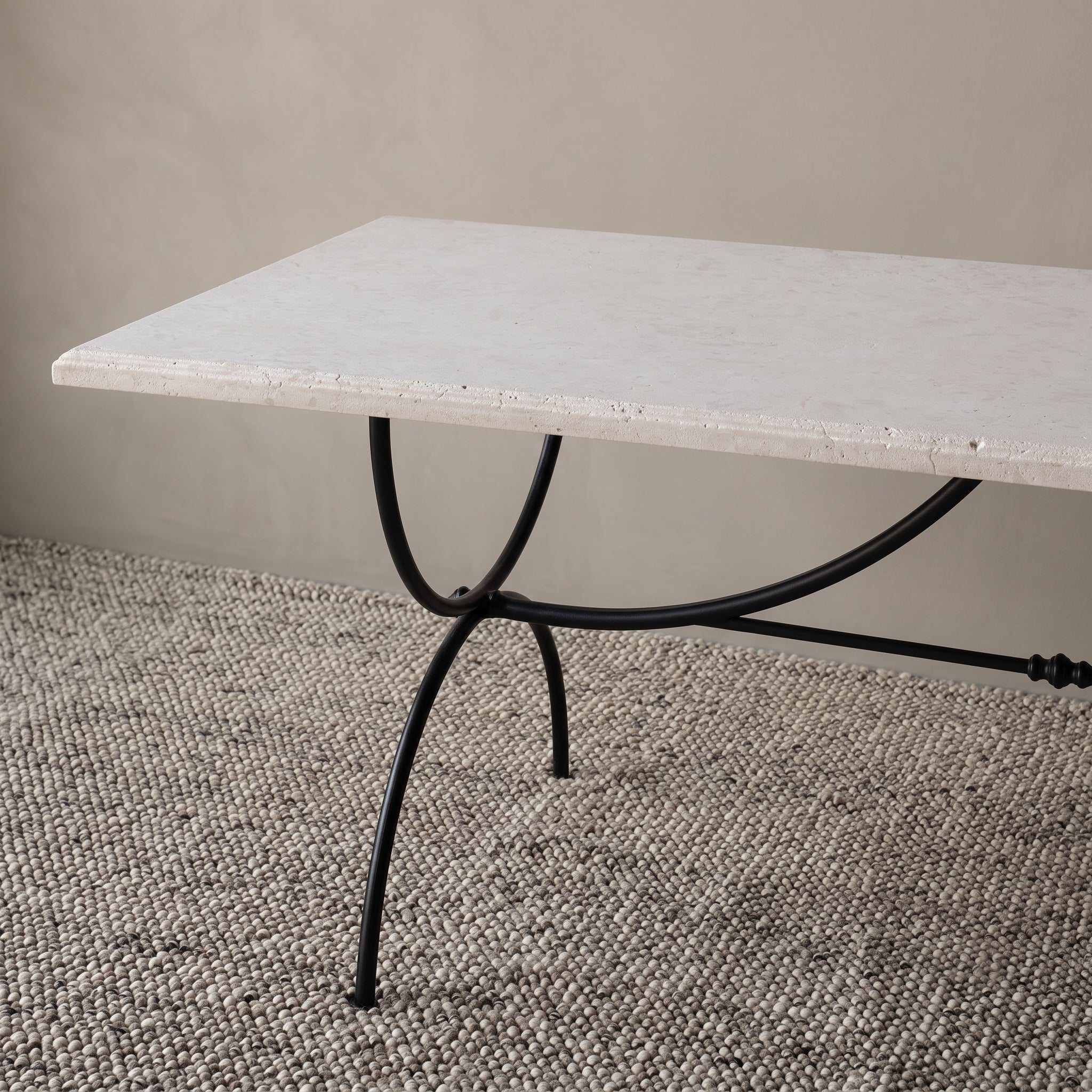Auremont European Classic Limestone Dining Table