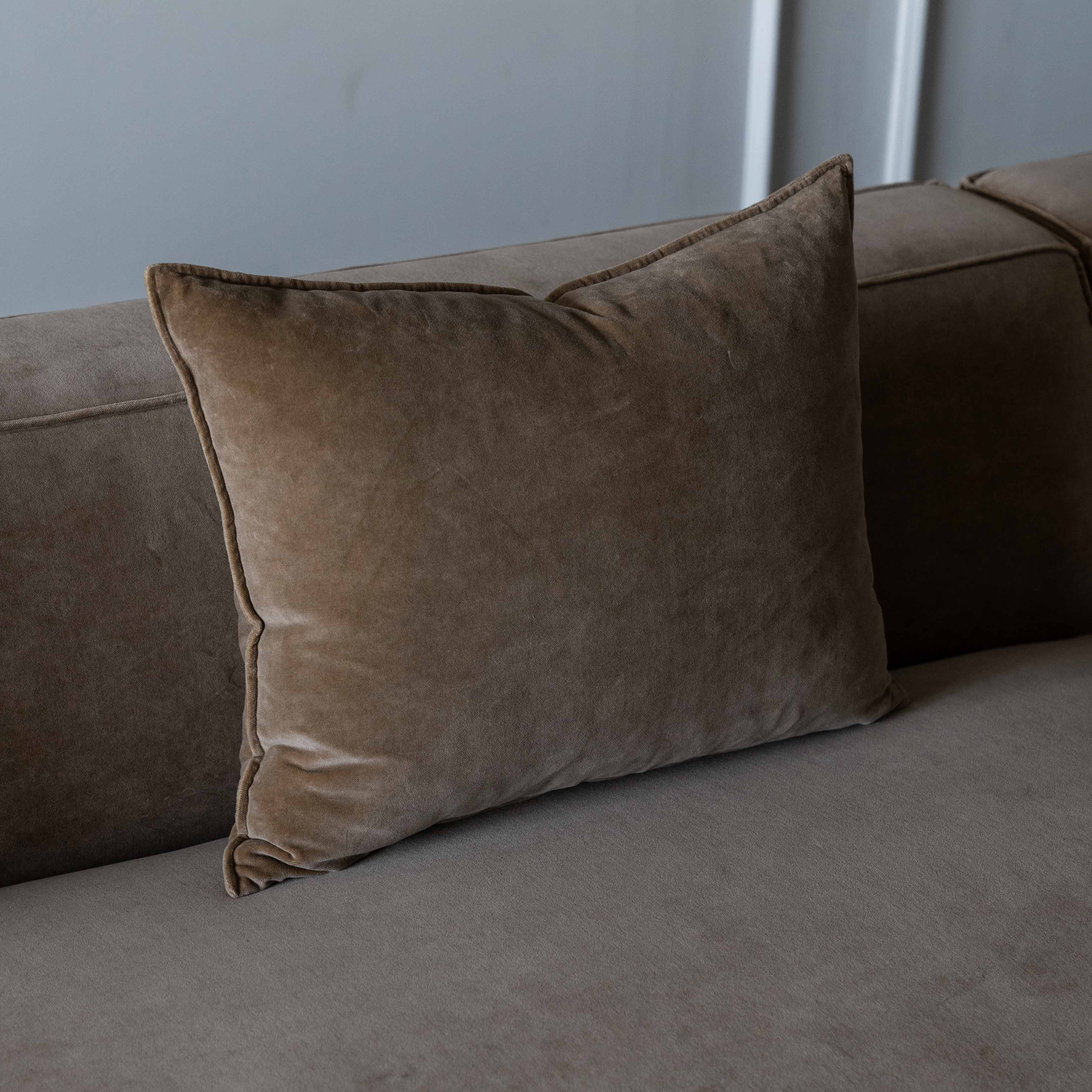Ezra Modern Velvet Sectional | Modular Sofa - Mustard