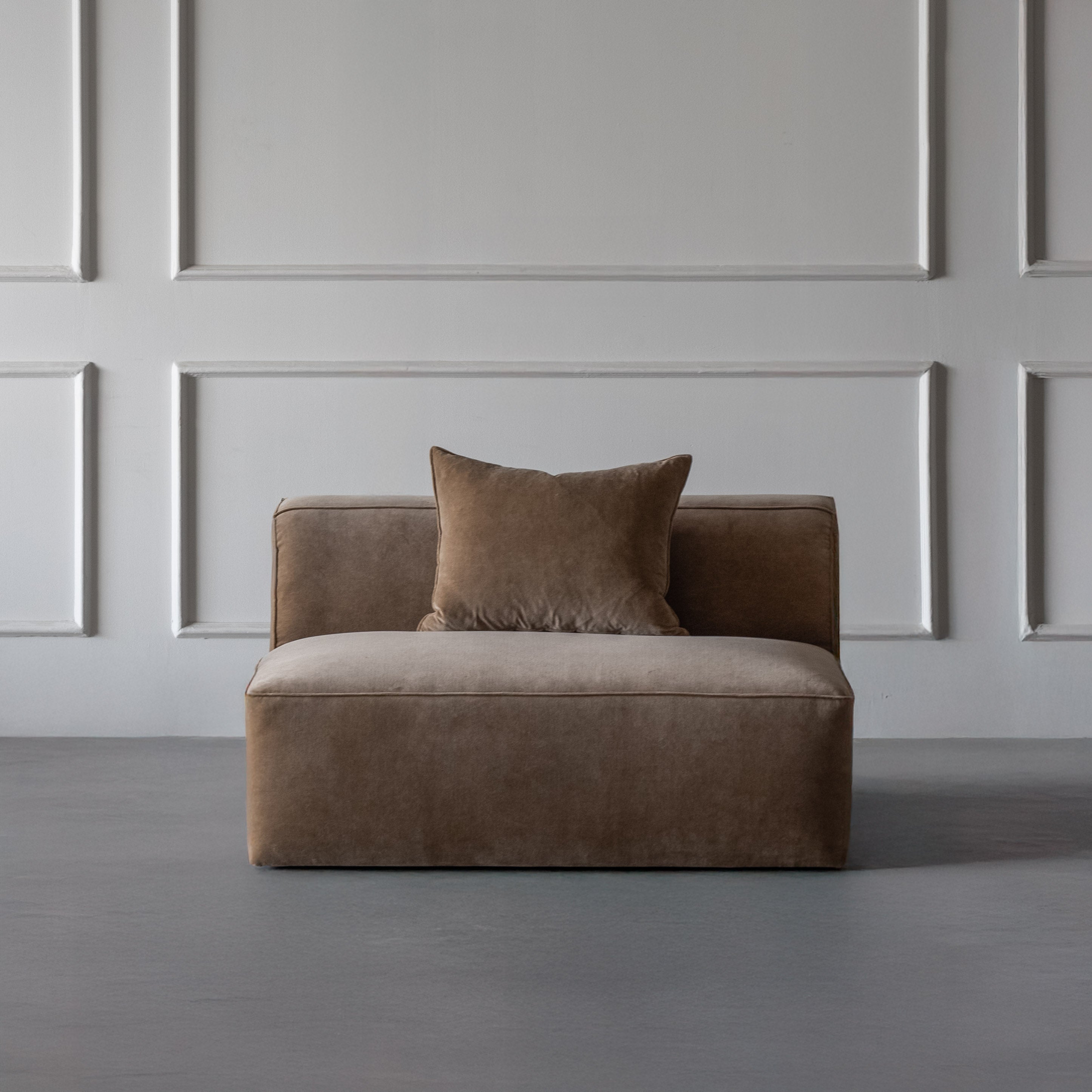 Ezra Modern Velvet Sectional | Modular Sofa - Mustard