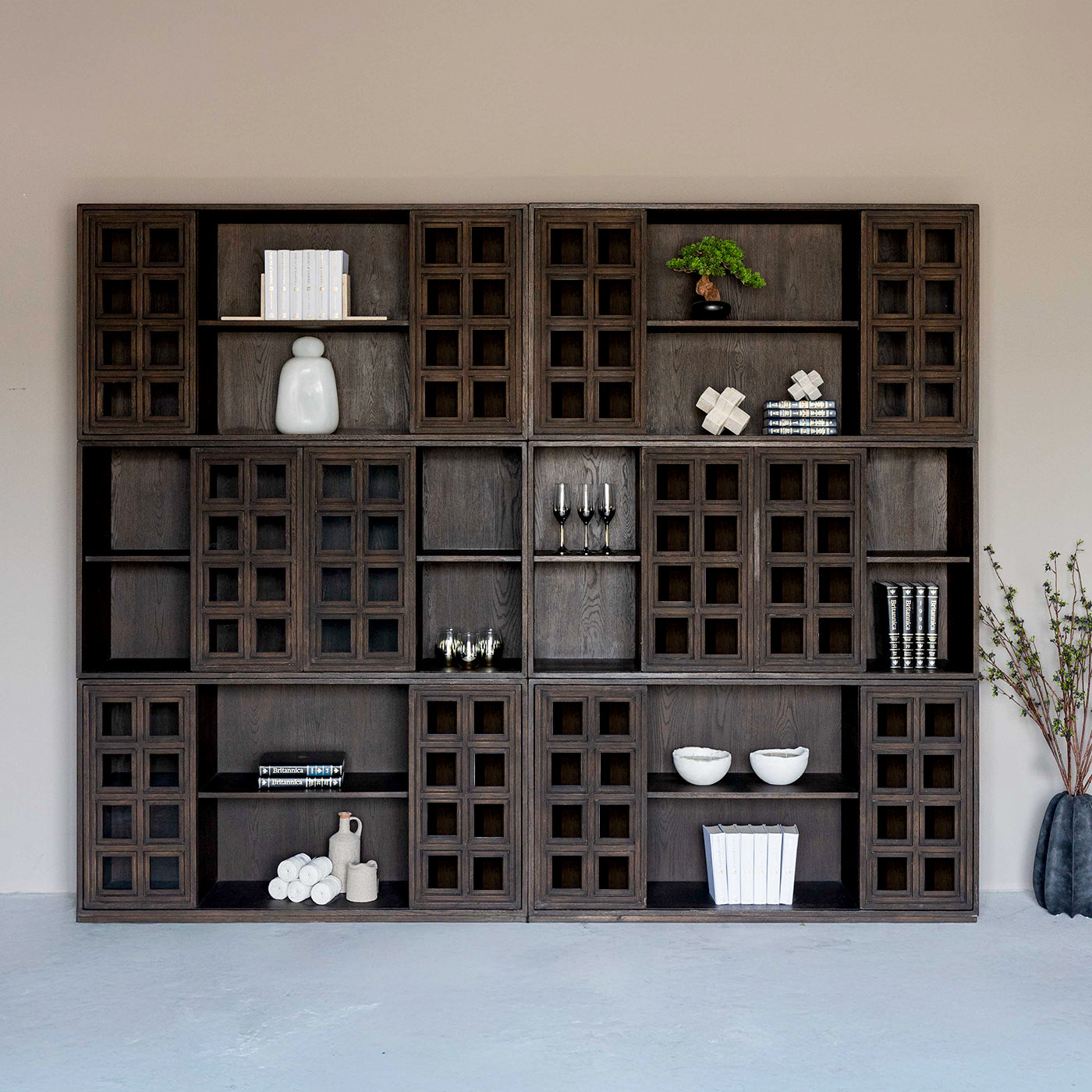 Rocco Japanese Style Wabi-Sabi Bookshelf & Large Shelving Unit
