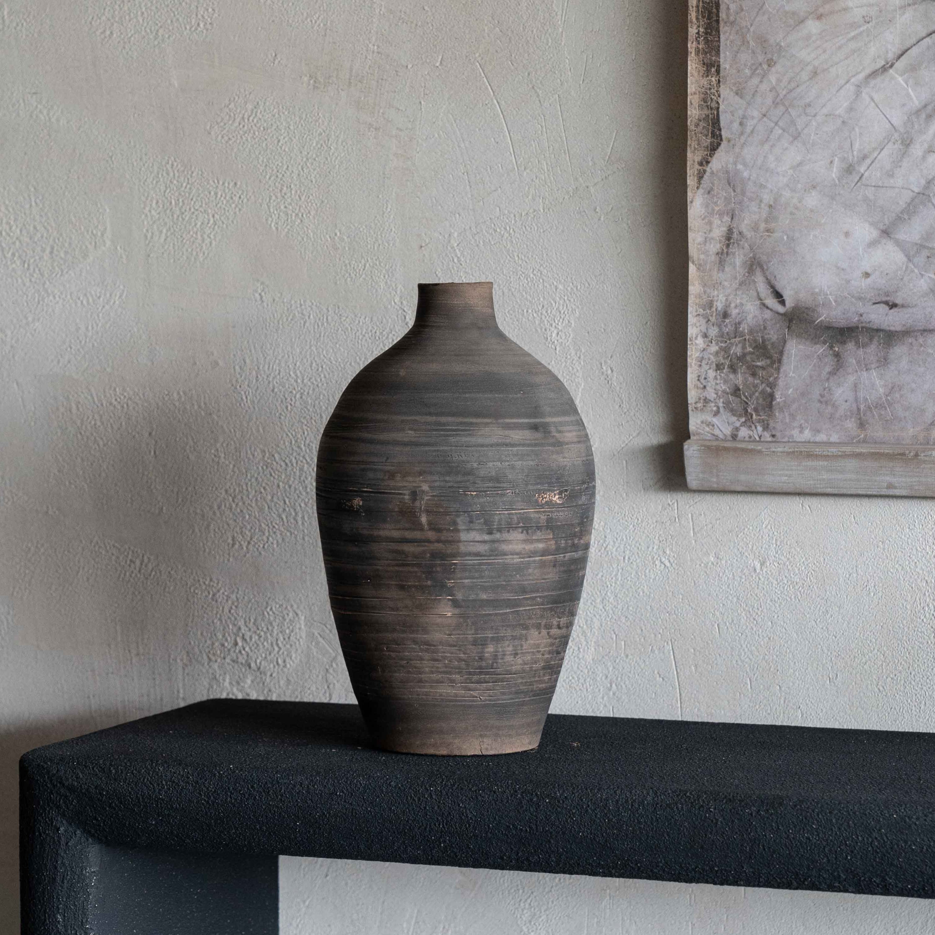 Fume Ceramic Terracotta Aged Flower Pot | Vase - Vase - WS Living Furniture  Furniture Store in Dubai