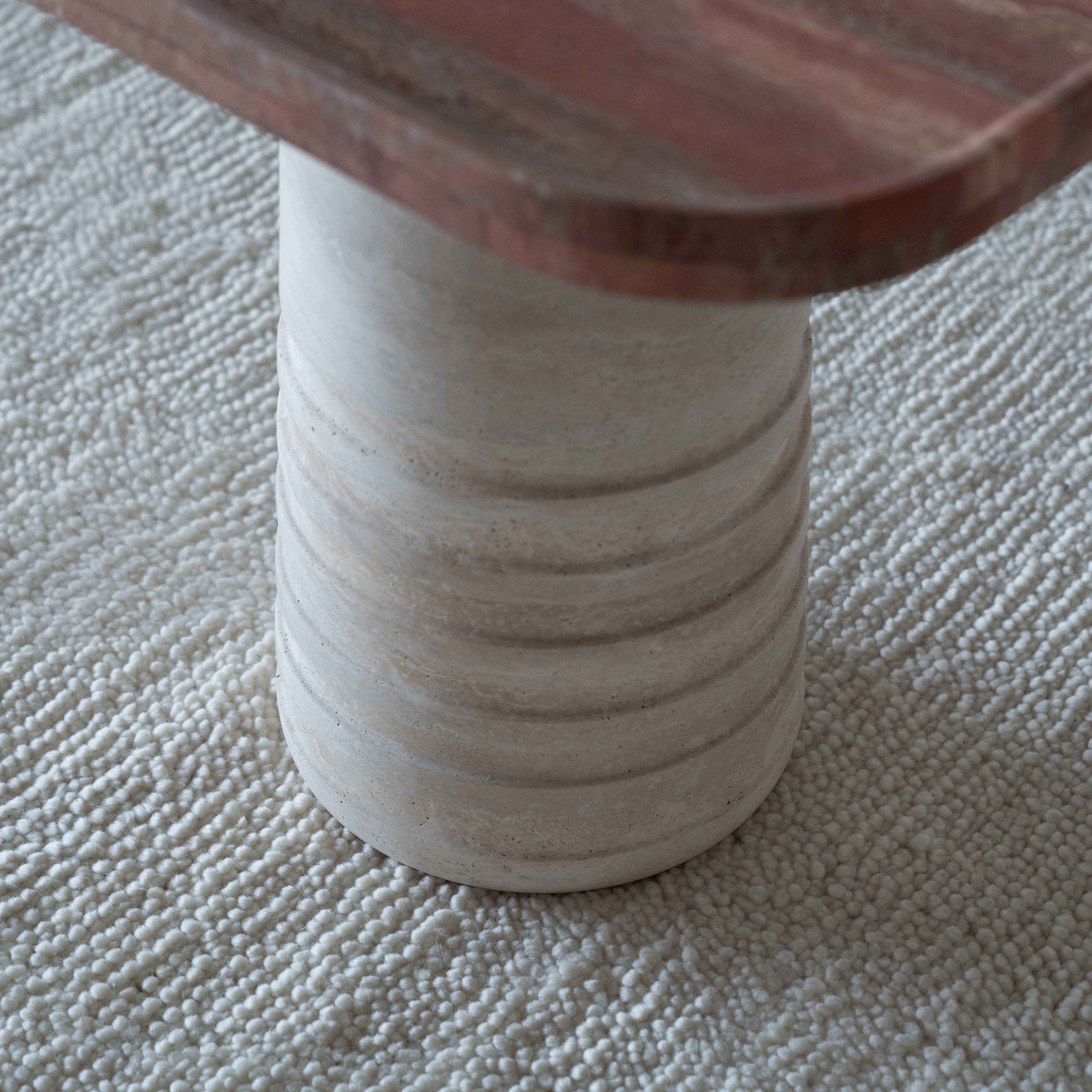 Gaella Modern Natural Marble Side Table | Accent Table - Side Tables - WS Living - UAE Wood and steel Furnitures in Dubai