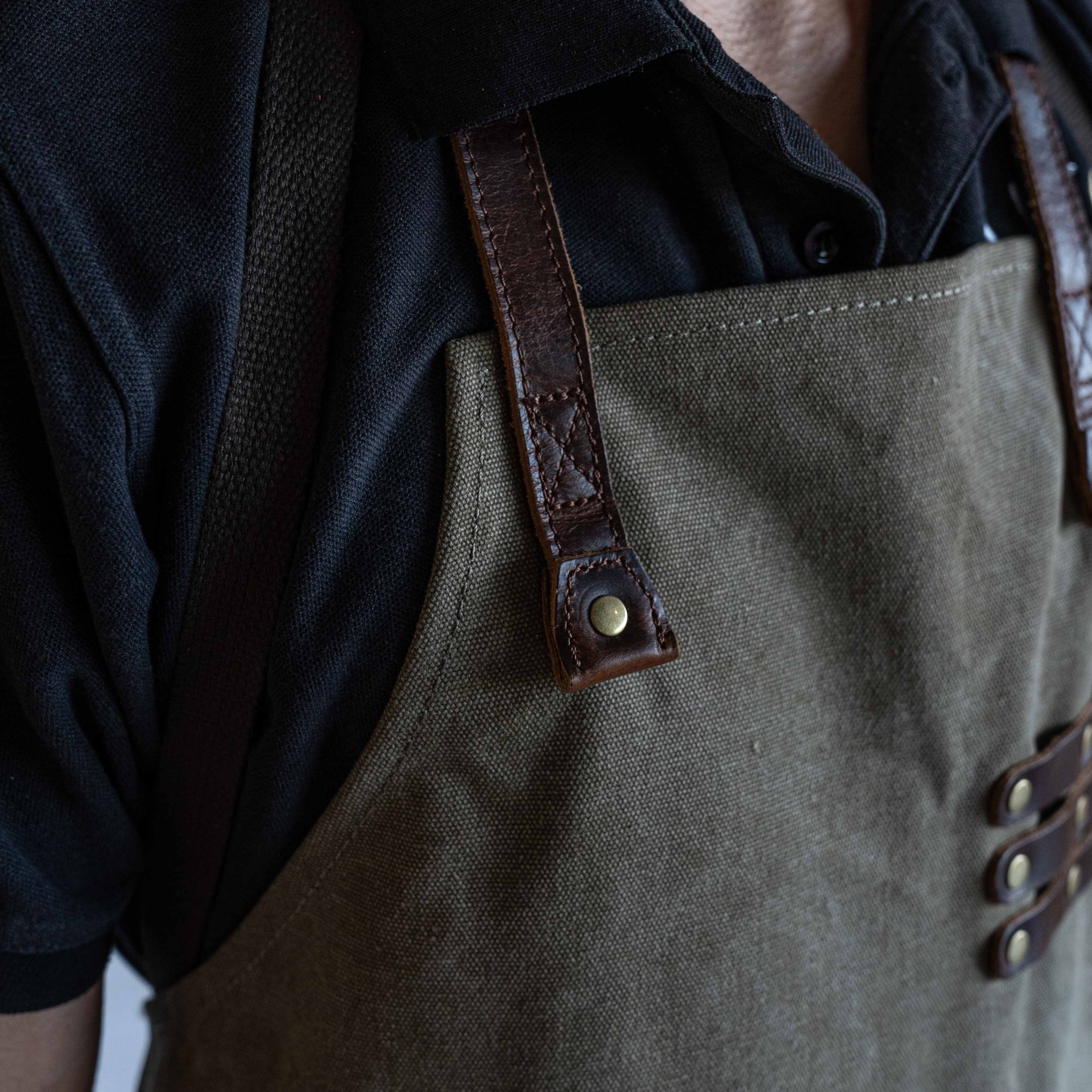 Genuine Leather Apron - Apron - WS Living - UAE Wood and steel Furnitures Stores in Dubai