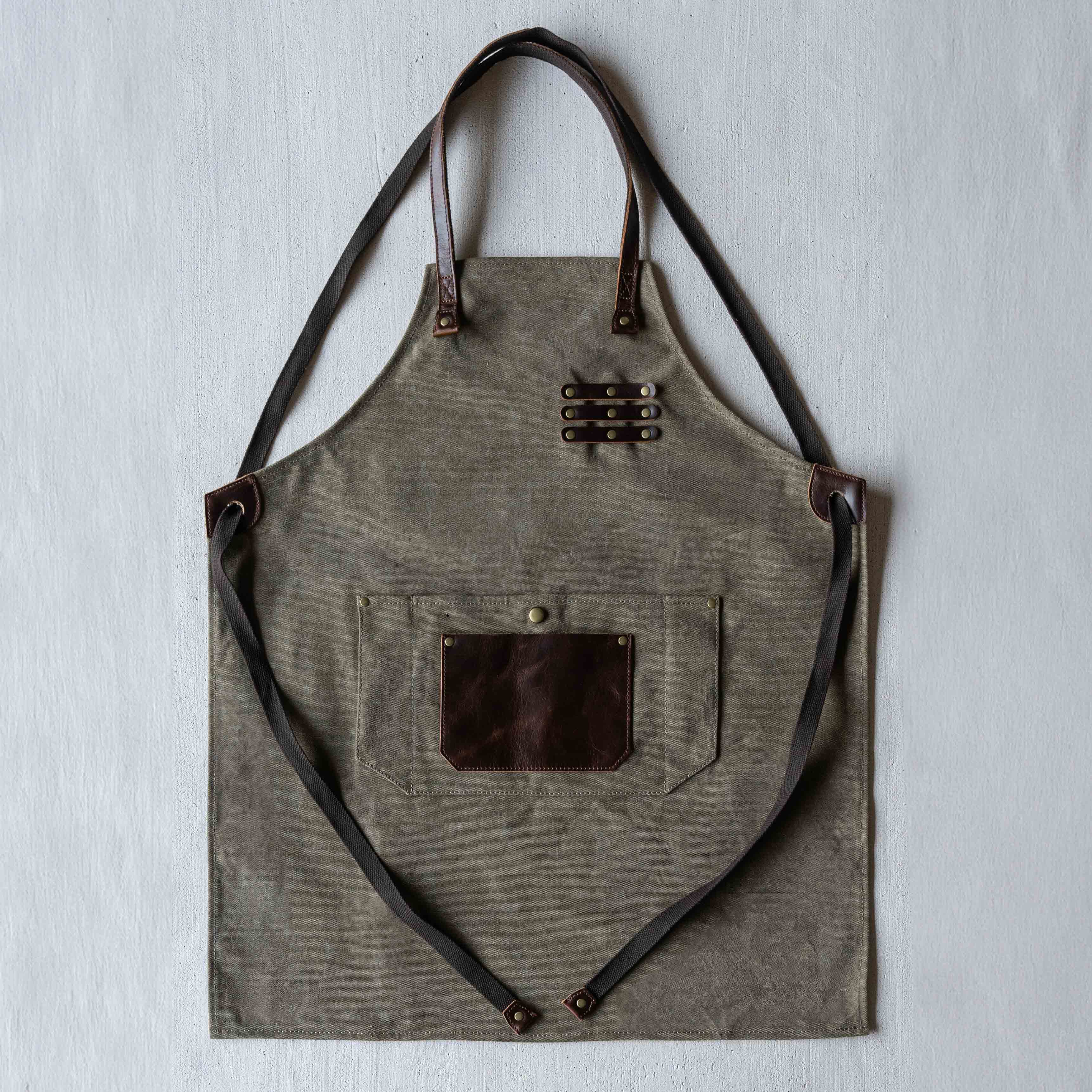 Genuine Leather Apron - Apron - WS Living - UAE Wood and steel Furnitures Stores in Dubai