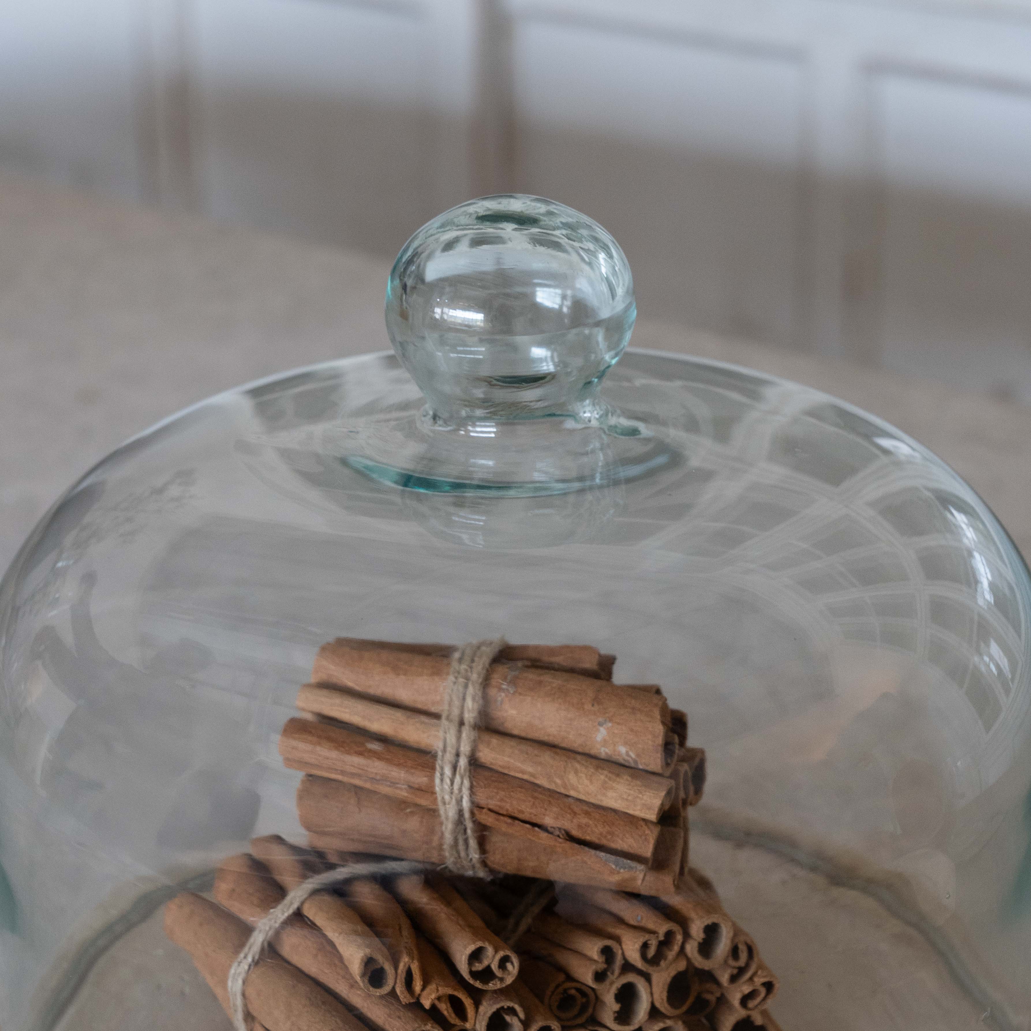 Natural Travertine Marble Serving Tray With Glass Cover