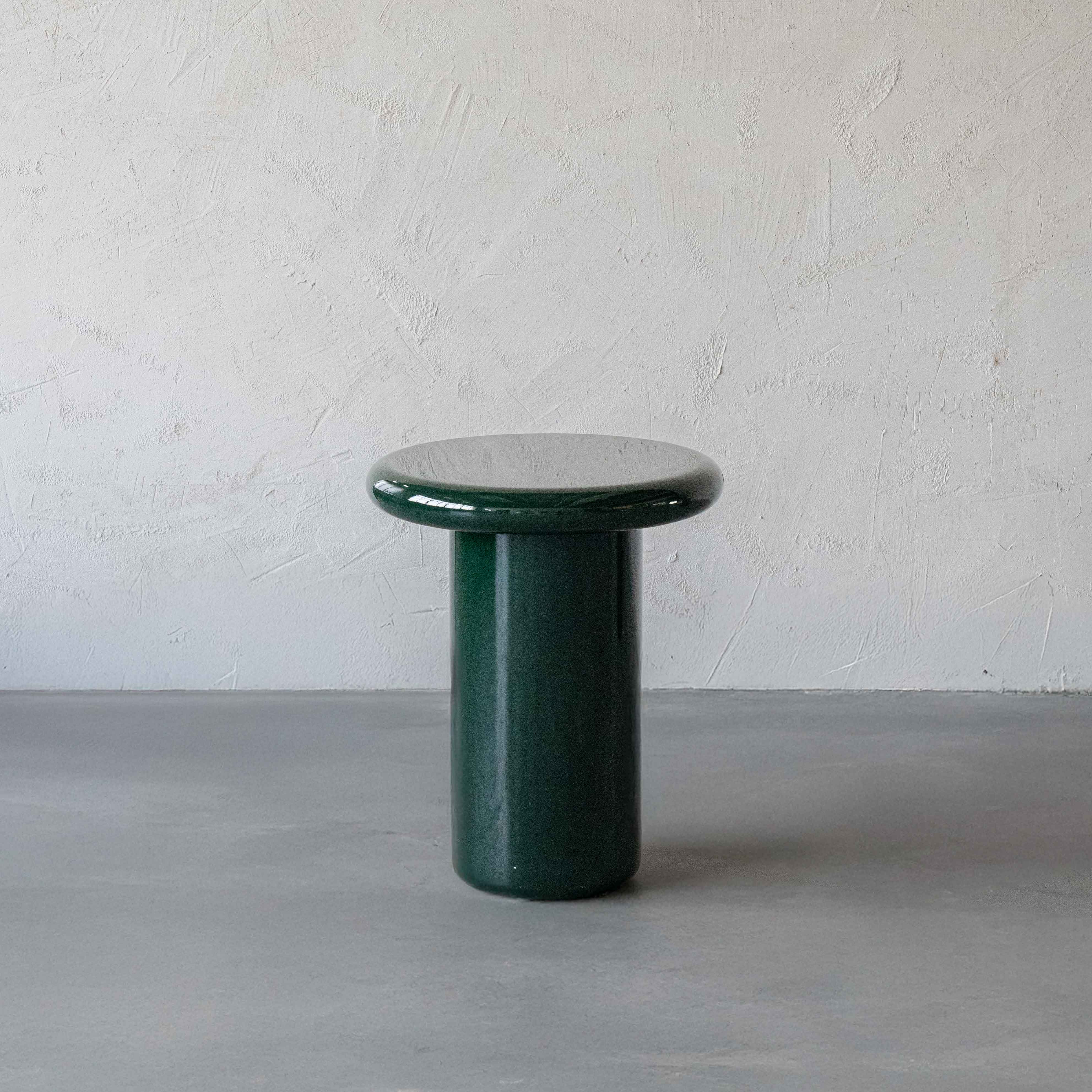 Harper Green High Gloss Modern Accent Side Table
