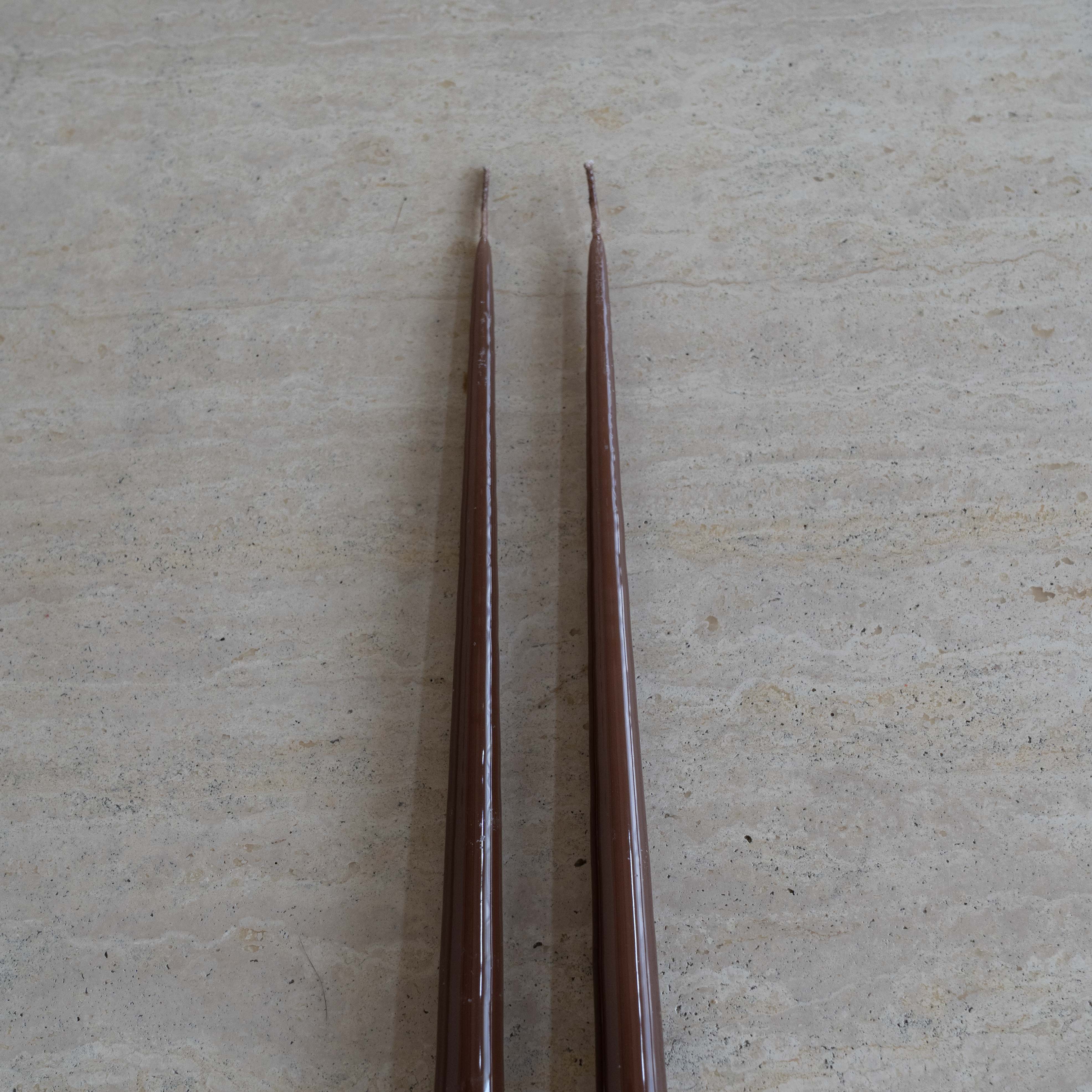 مجموعة شموع زينيا النحاسية البنية غير المعطرة (4 قطع) 