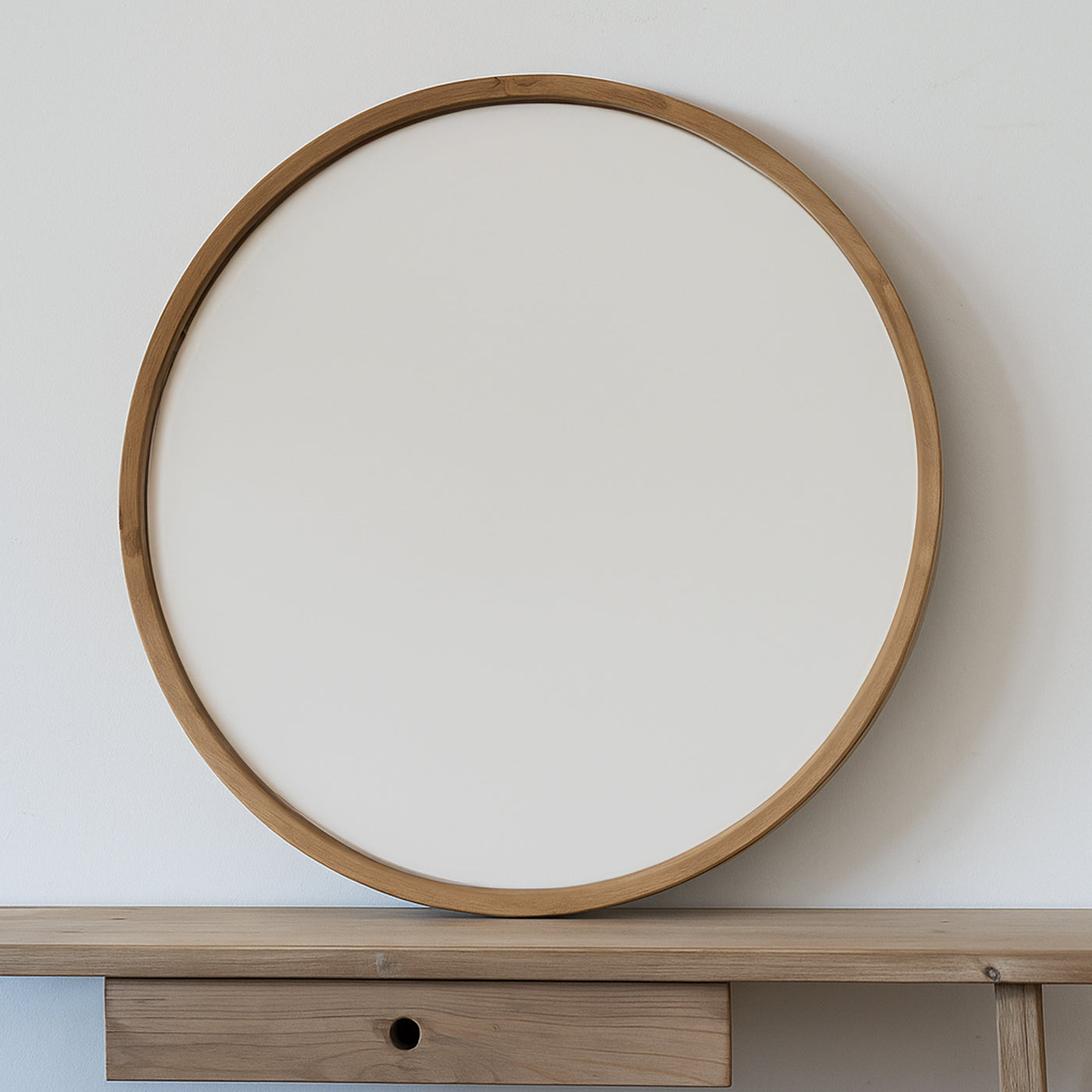 Hope Round Wooden Mirror for wall in Dubai