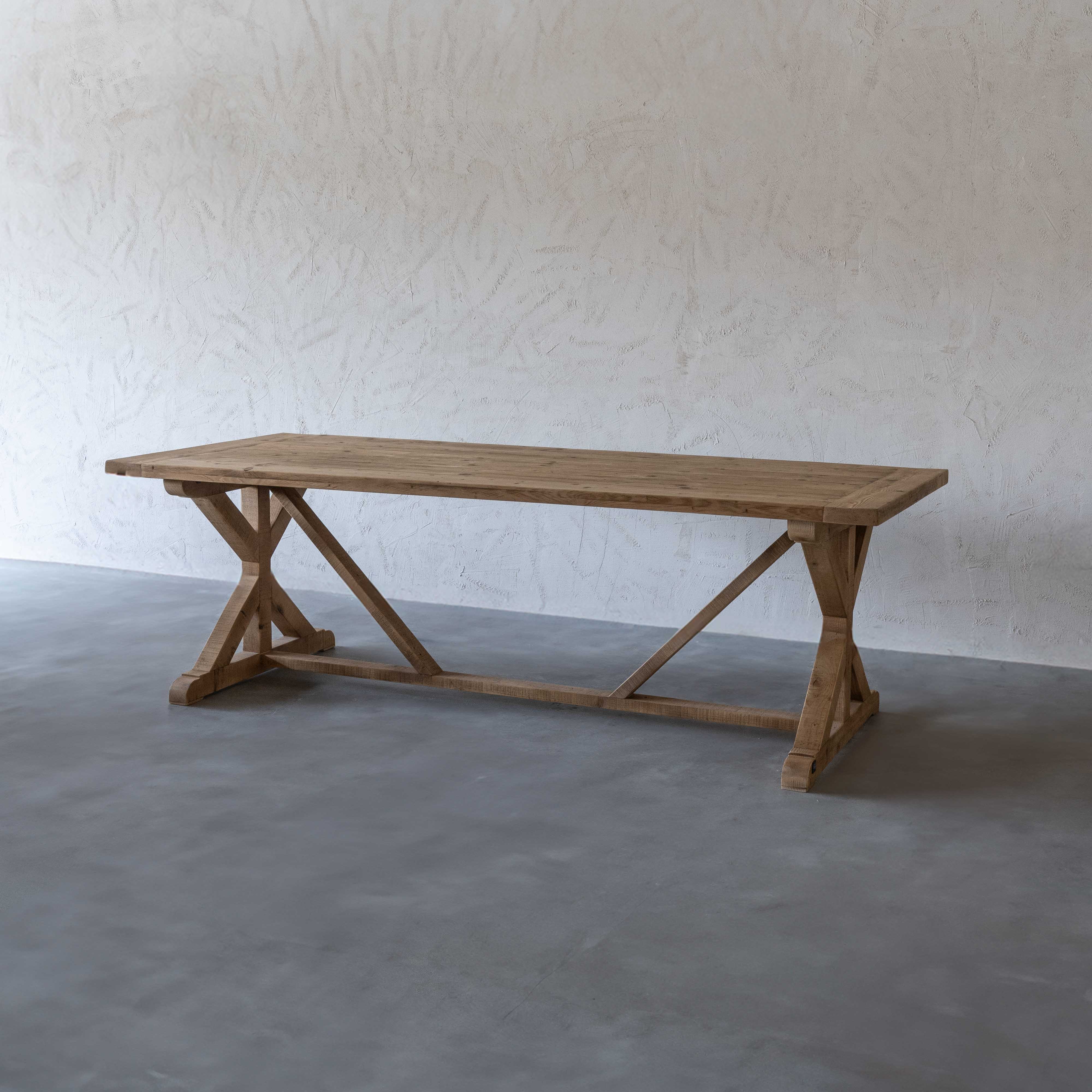 Harry Rectangle Pine Wood Dining Table - Dining Table - WS Living - UAE Wood and steel Furnitures in Dubai