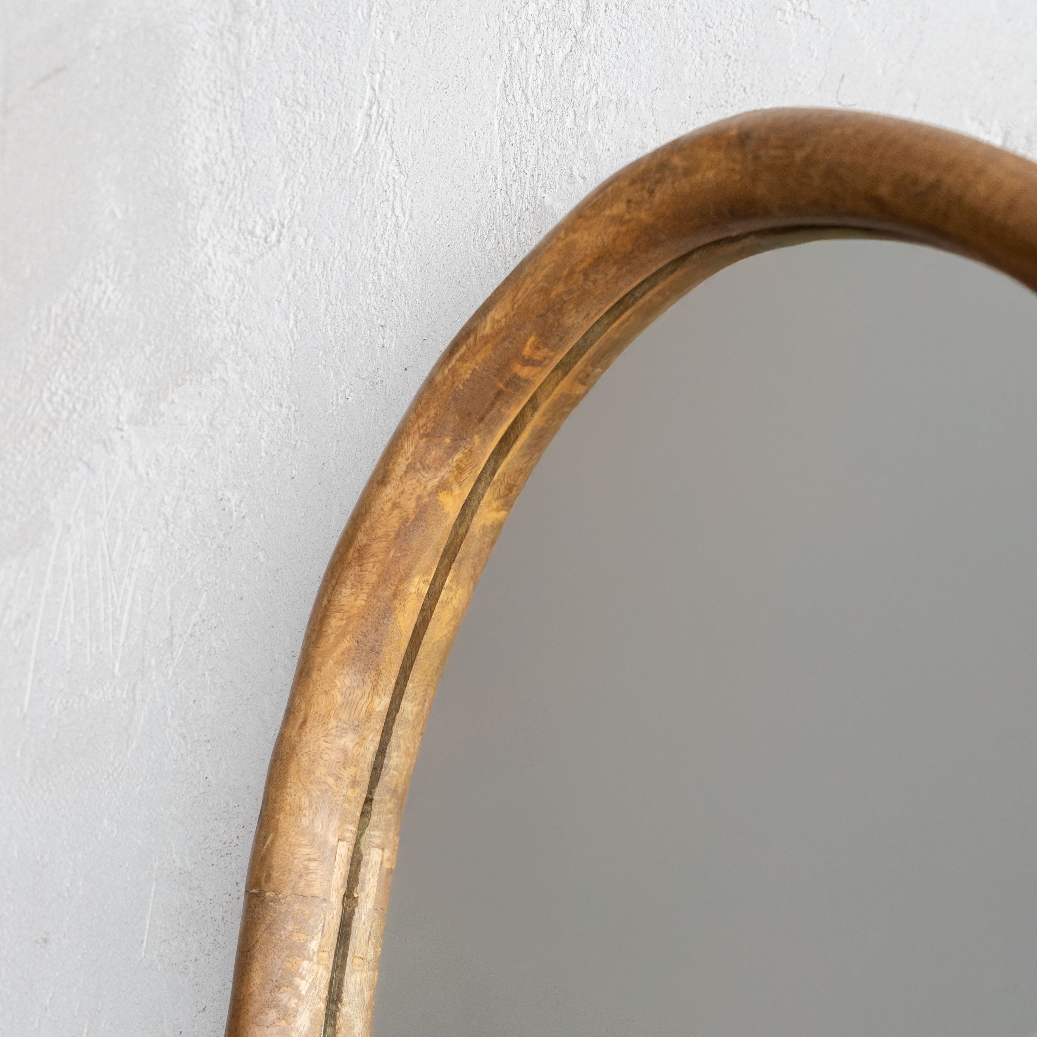 Hera Curved Wall Hanging Mirror - SMALL - LIGHT WOOD