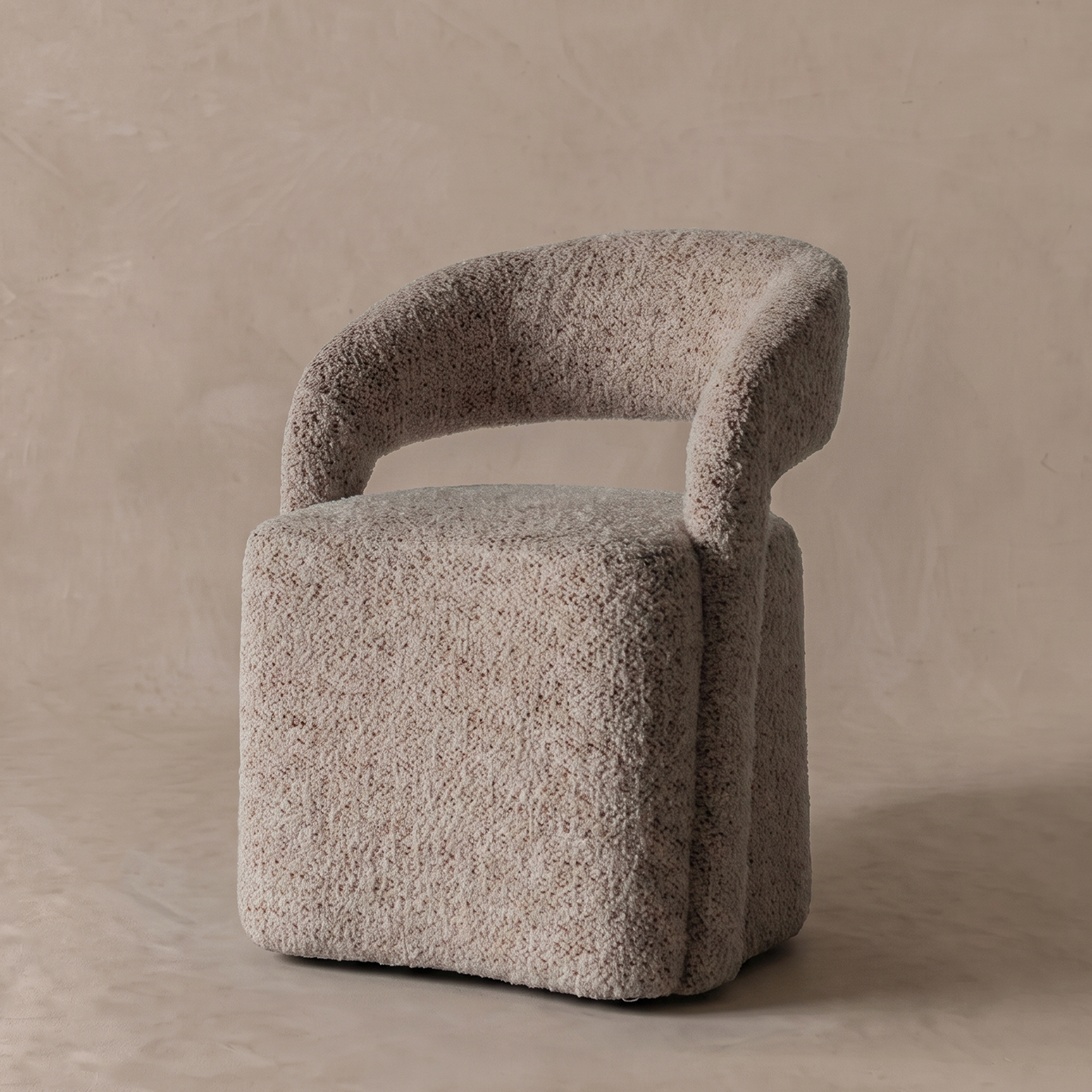 Elvara Cream Dining Chair With Wheels