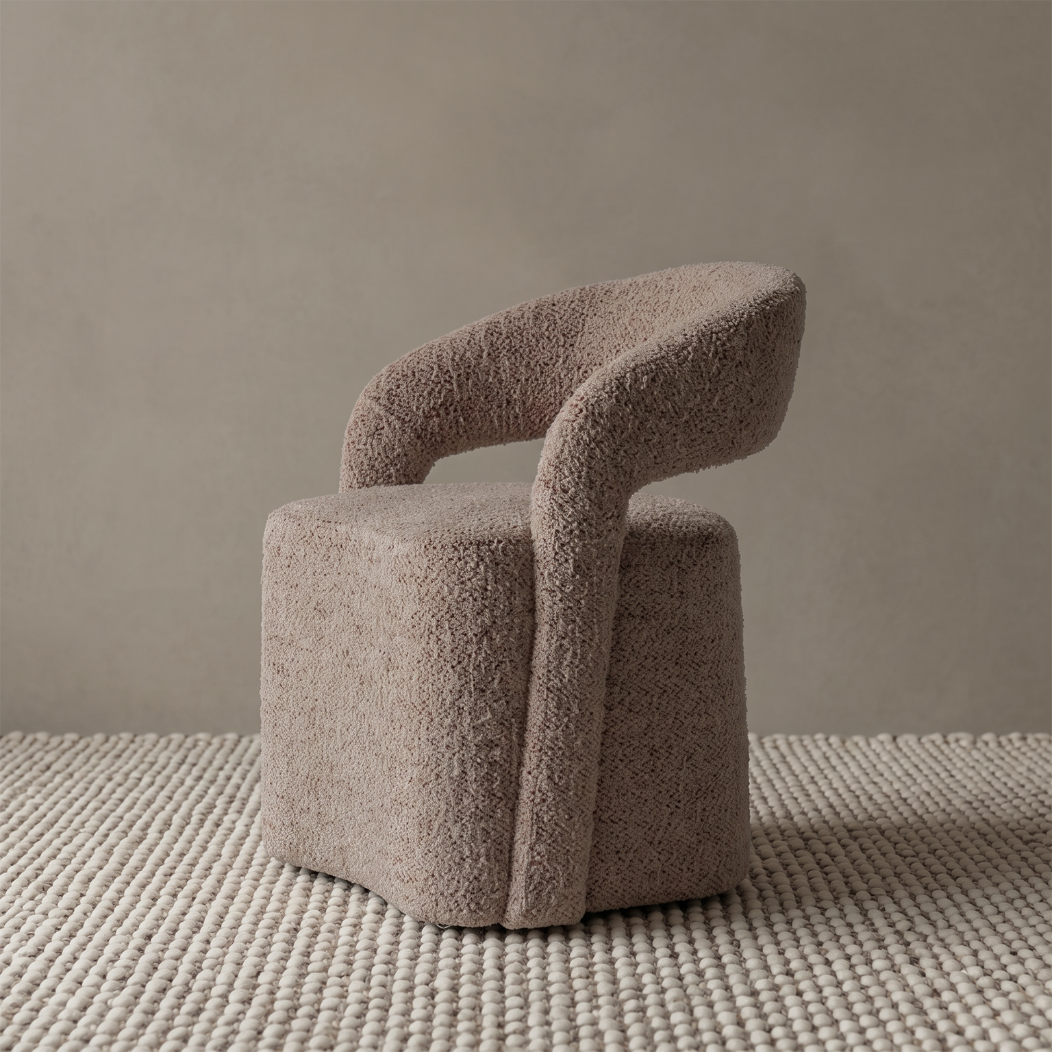Elvara Cream Dining Chair With Wheels