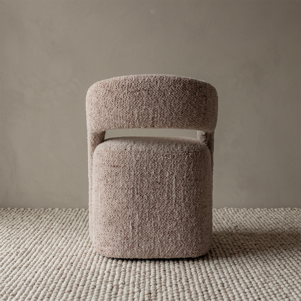Elvara Cream Dining Chair With Wheels