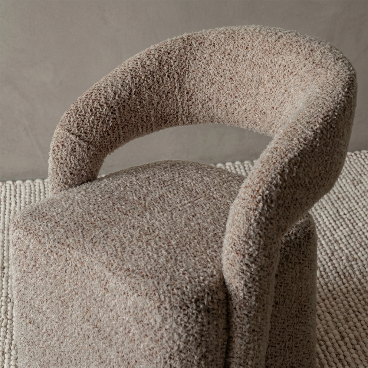Elvara Cream Dining Chair With Wheels