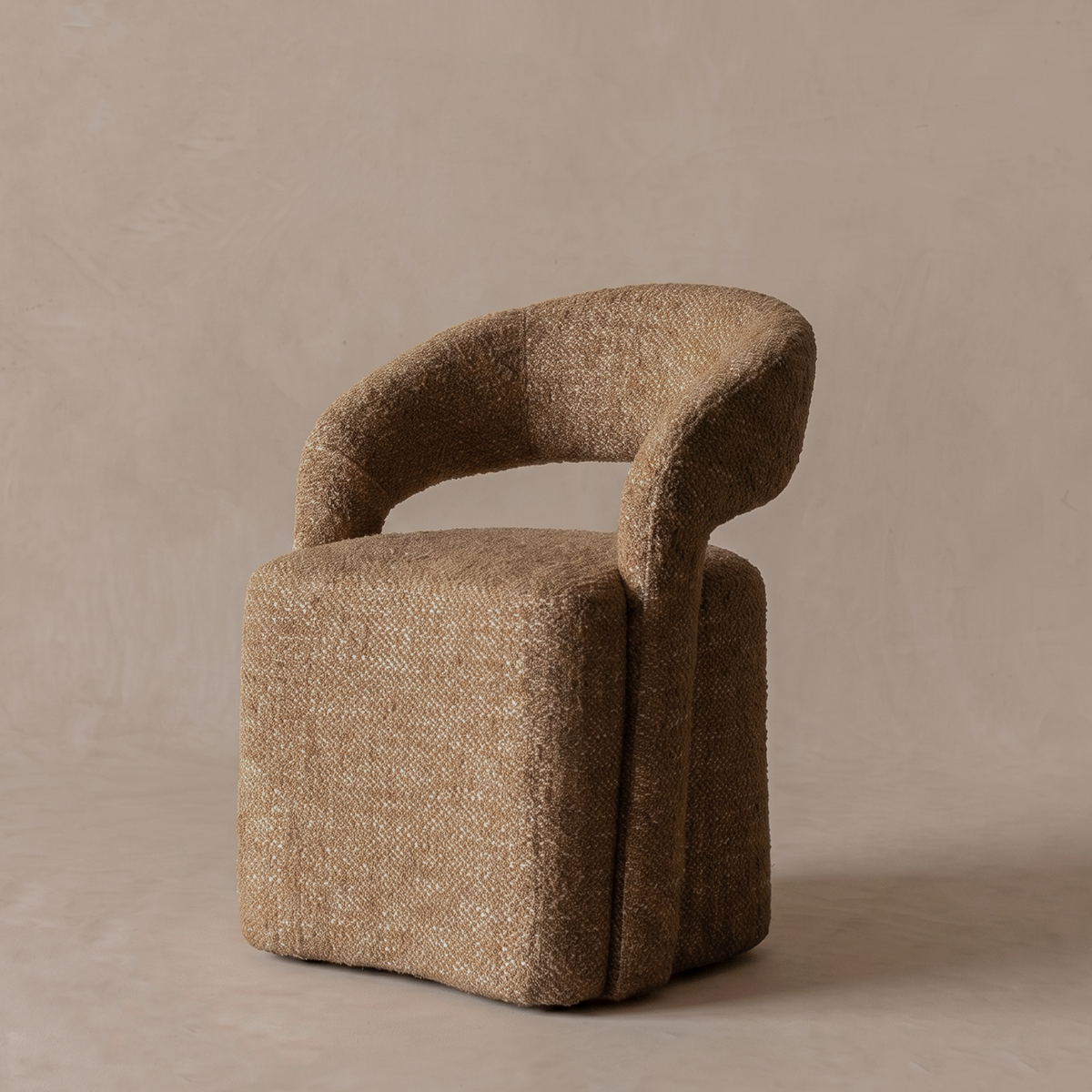 Elvara Mustard Dining Chair With Wheels