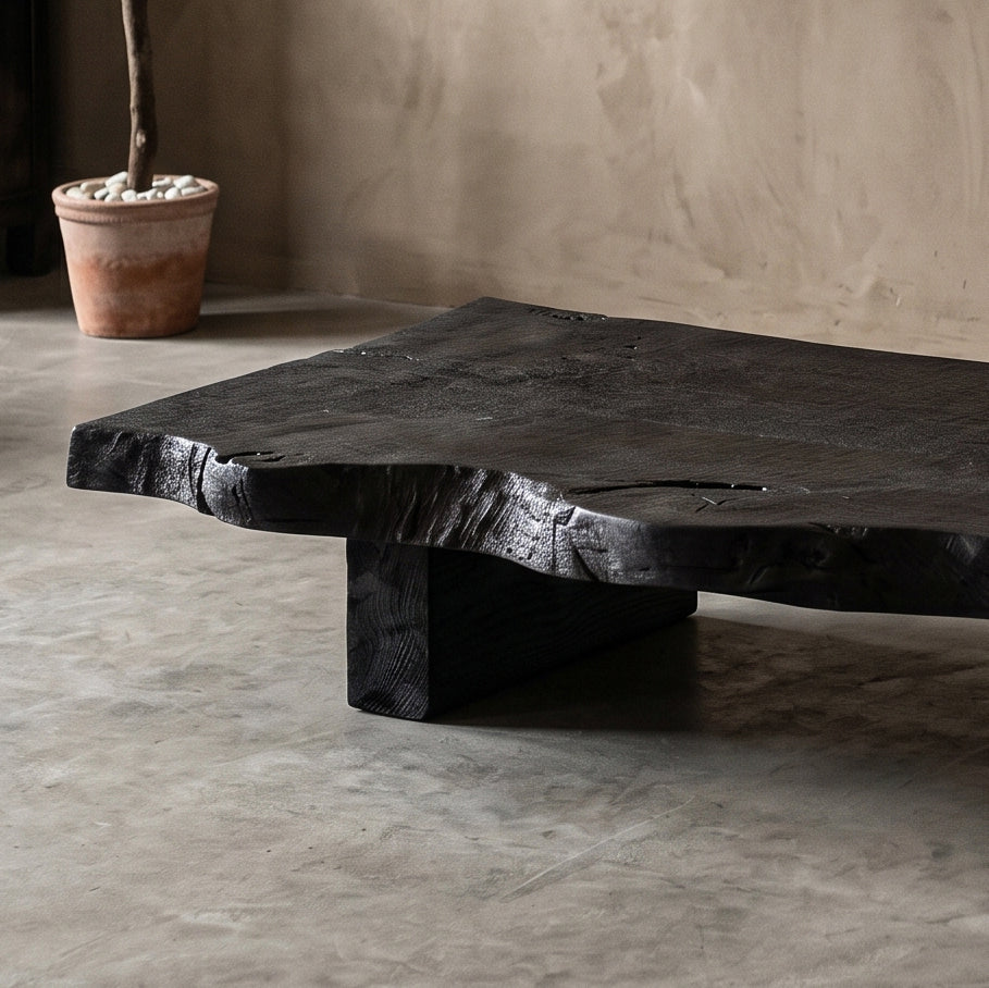 Ikou Organic Shape Japanese Wabi-Sabi Coffee Table