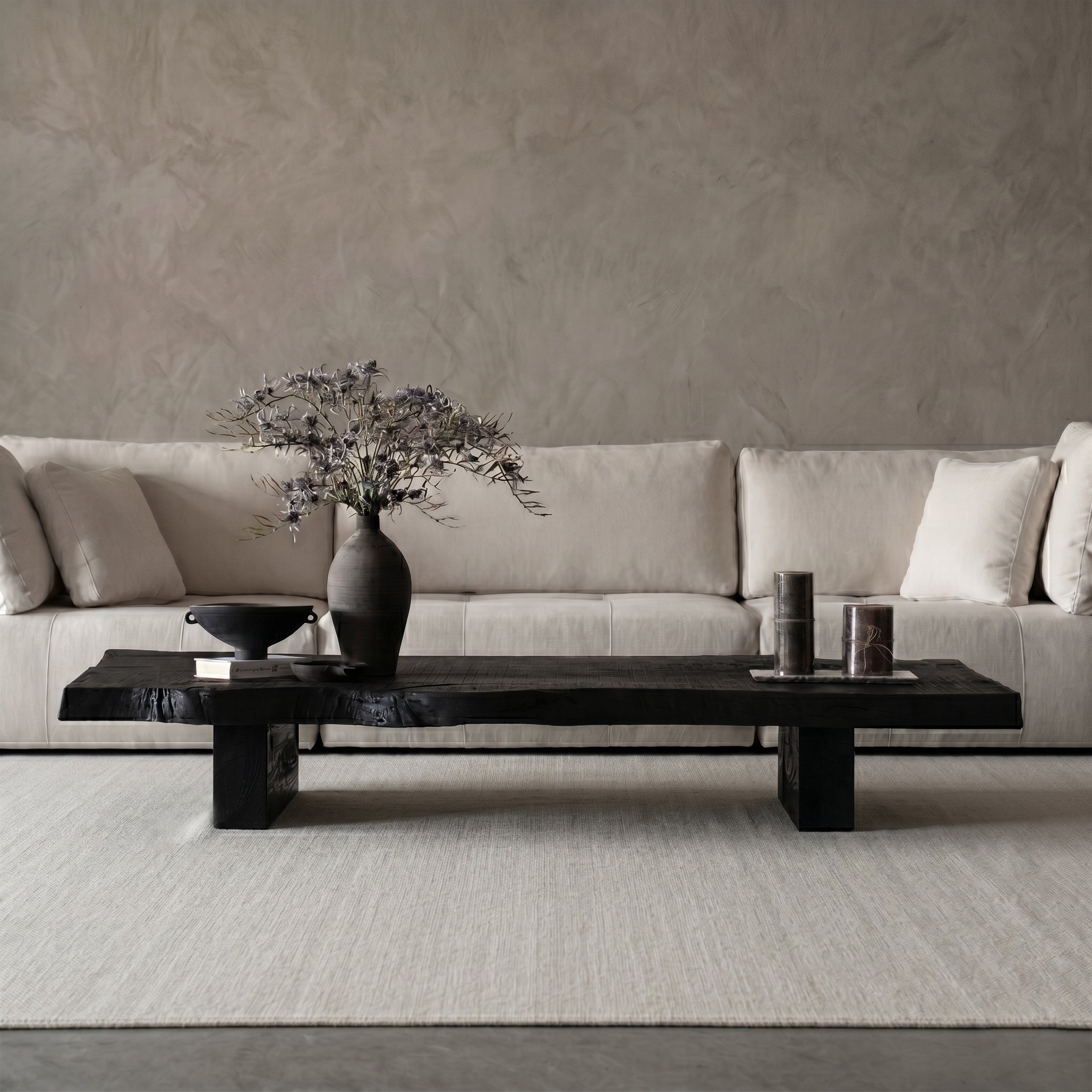 Ikou Organic Shape Japanese Wabi-Sabi Coffee Table