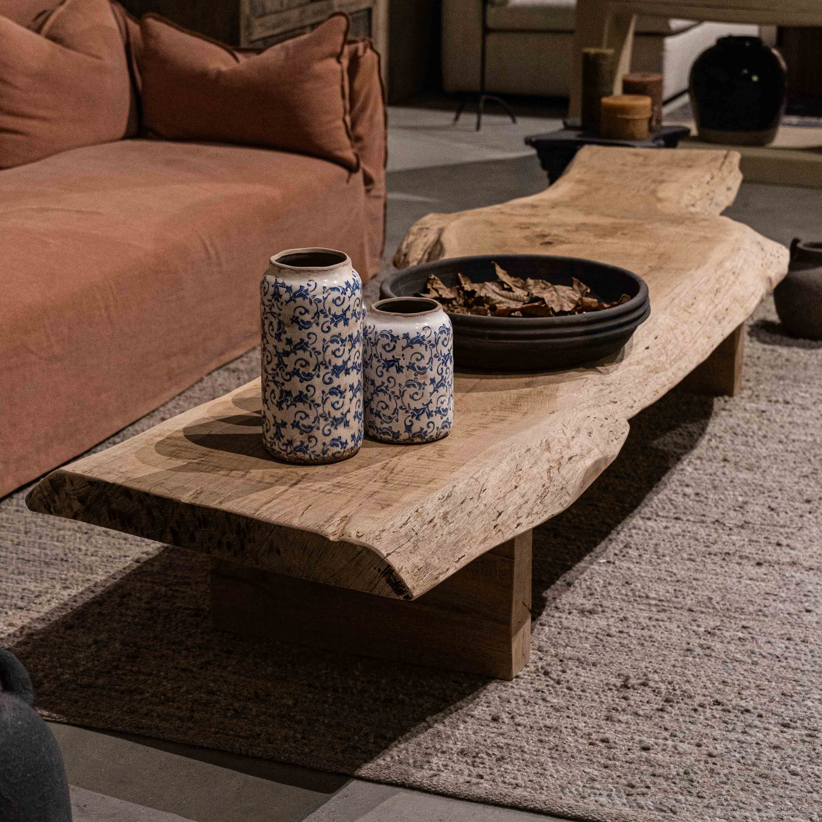Mizu - Ikou Organic Shape Japanese Wabi-Sabi Coffee Table - Coffee Tables - WS Living Furniture  Furniture Store in Dubai