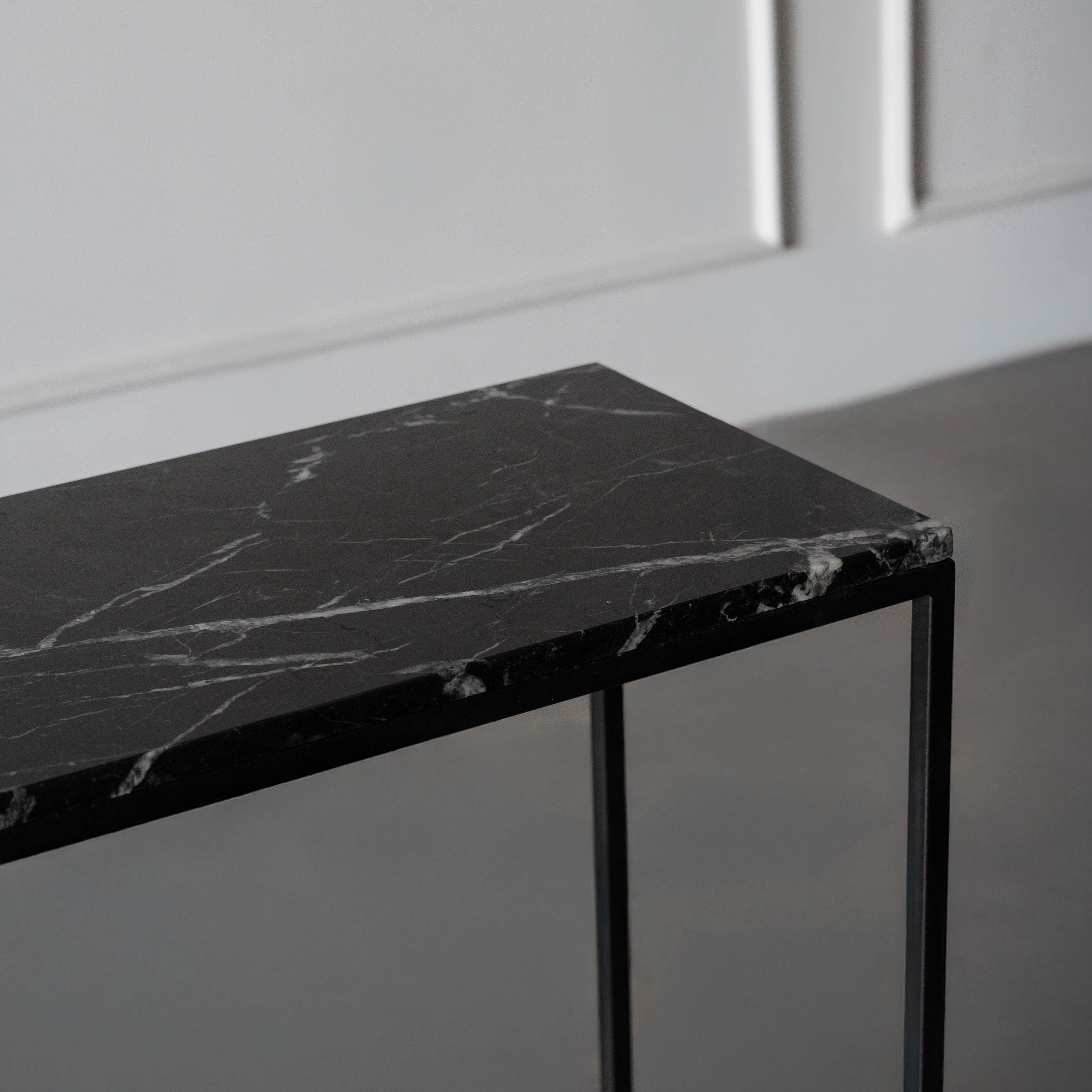 Marquina Flow Marble Console Table