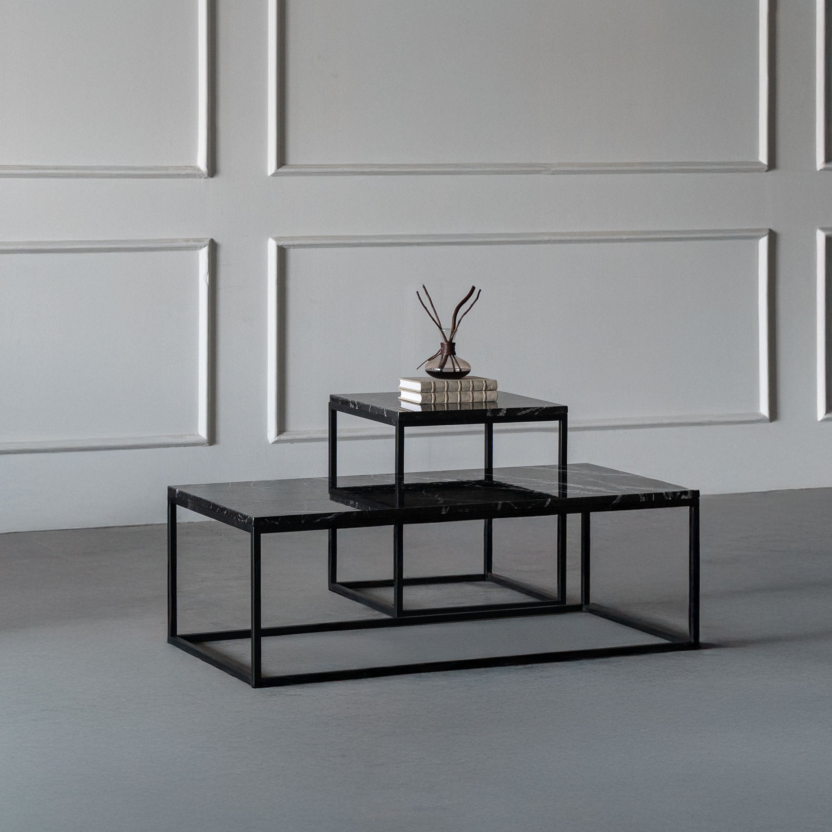 Marquina Flow Rectangle Marble Coffee Table