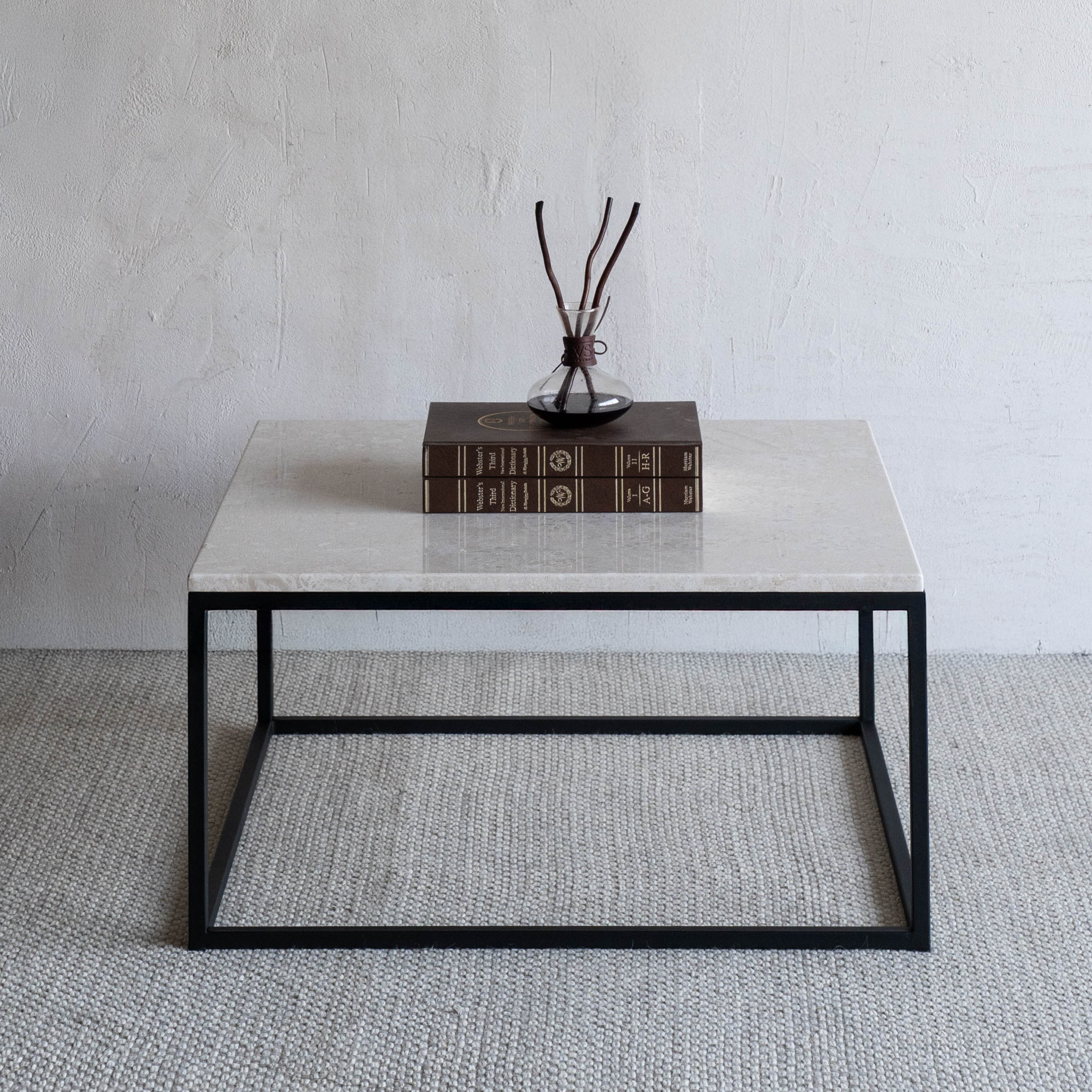 Limestone Flow Square Marble Coffee Table
