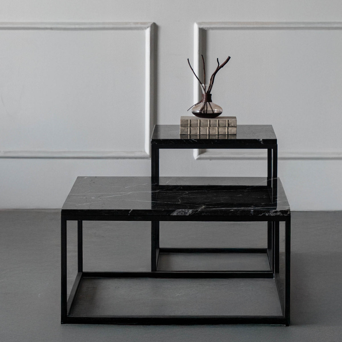 Marquina Flow Square Marble Coffee Table - Coffee Tables - WS Living Furniture  Furniture Store in Dubai