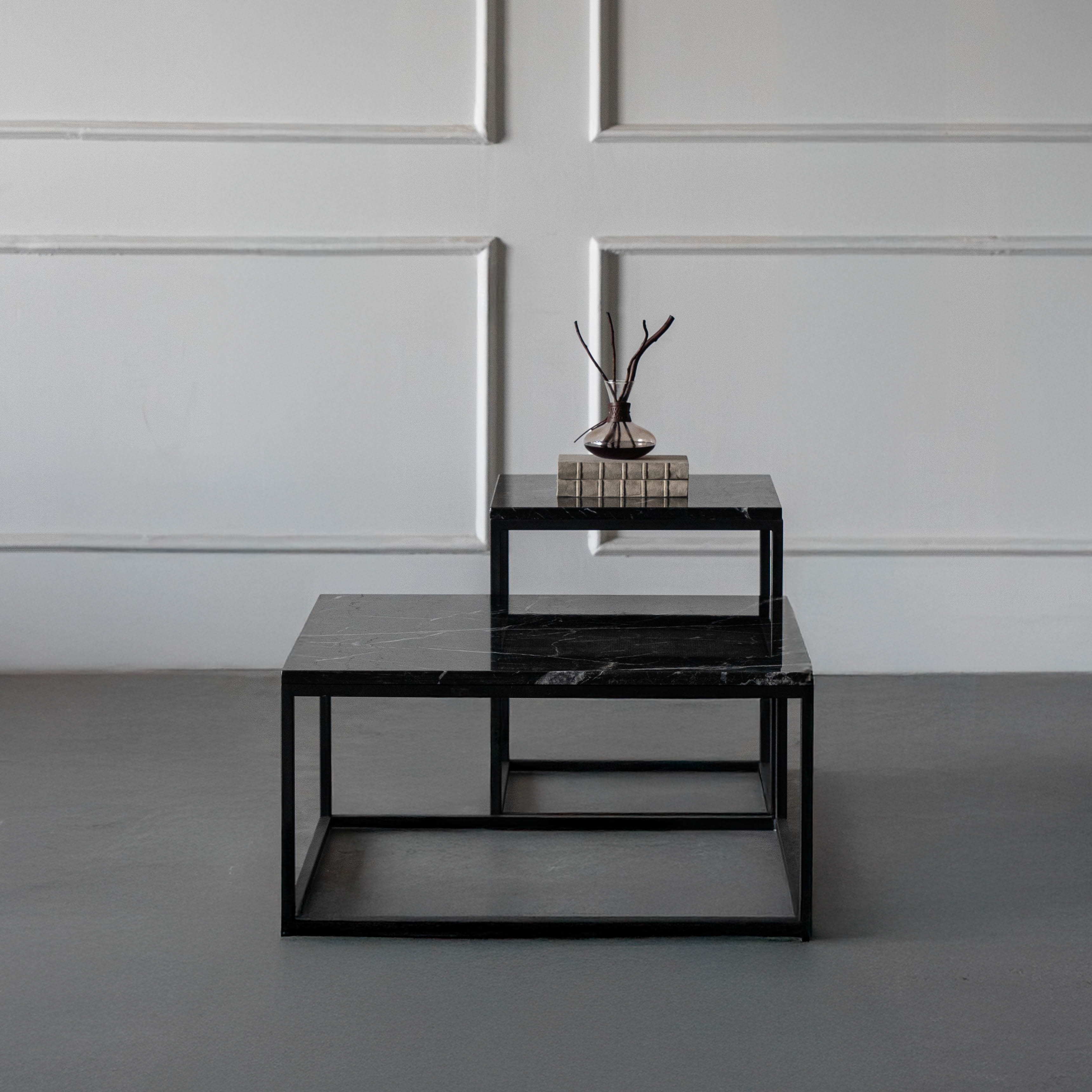 Marquina Flow Square Marble Coffee Table