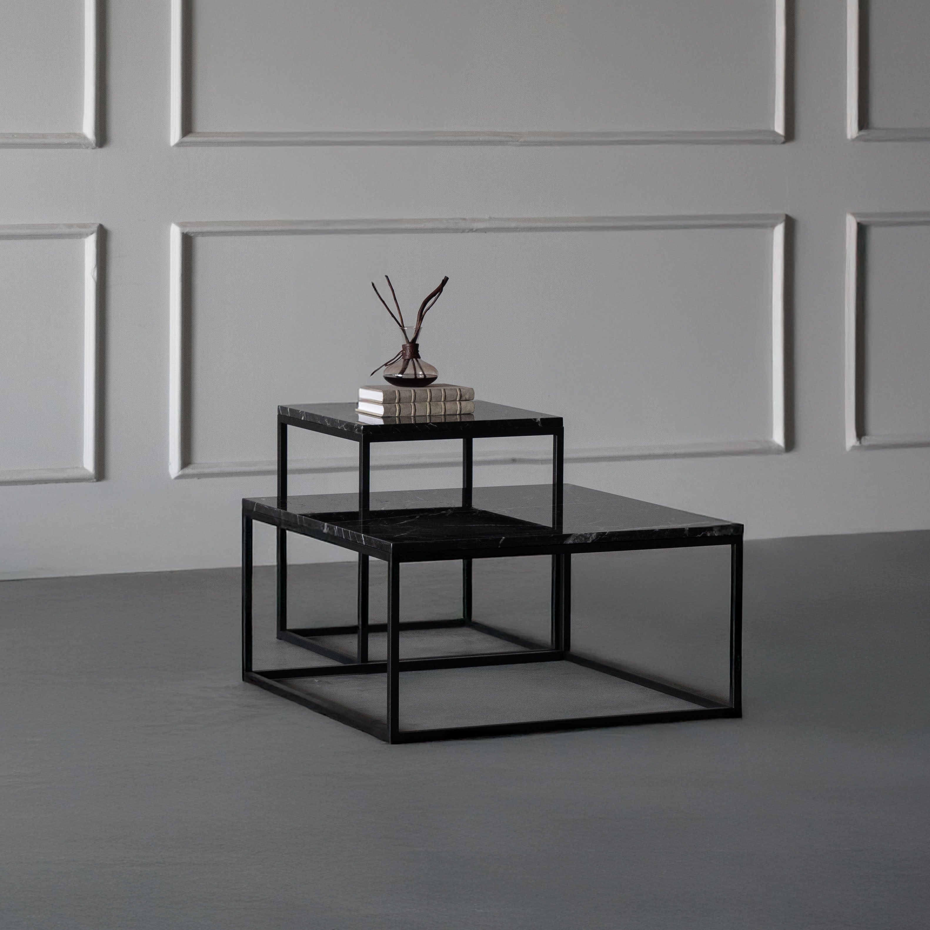 Marquina Flow Square Marble Coffee Table