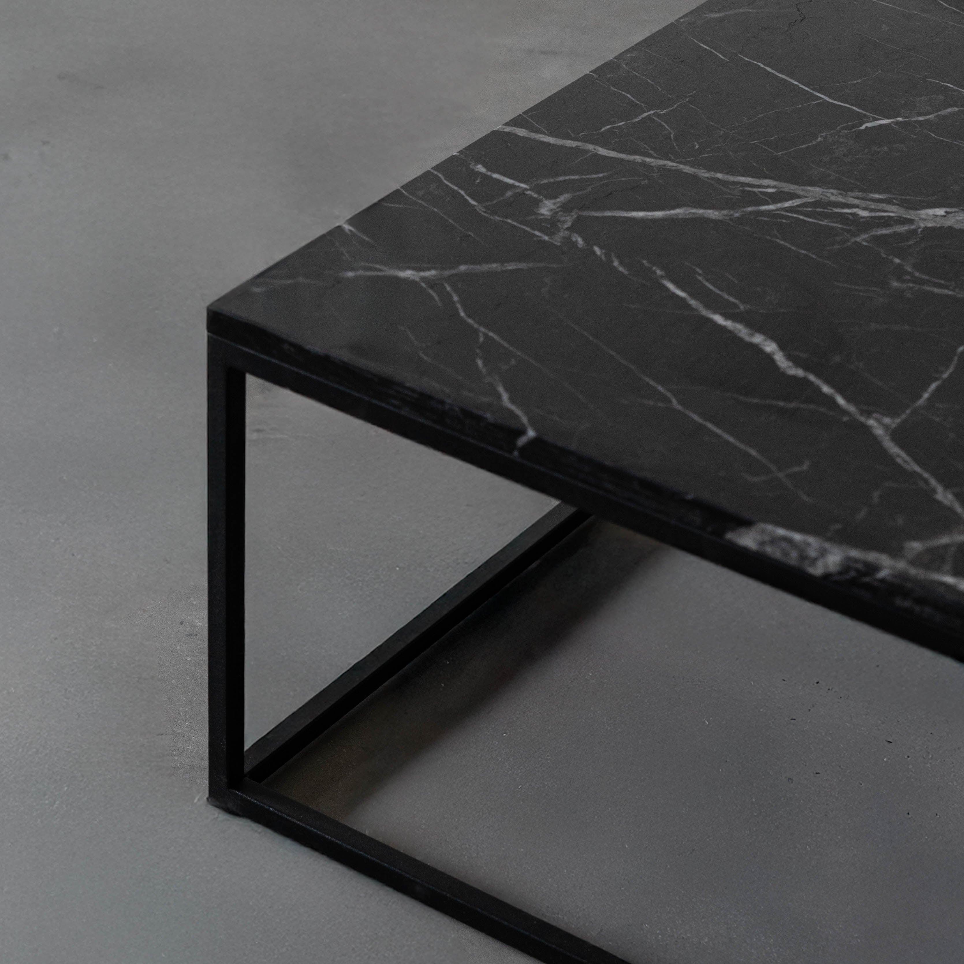 Marquina Flow Square Marble Coffee Table - Coffee Tables - WS Living Furniture  Furniture Store in Dubai