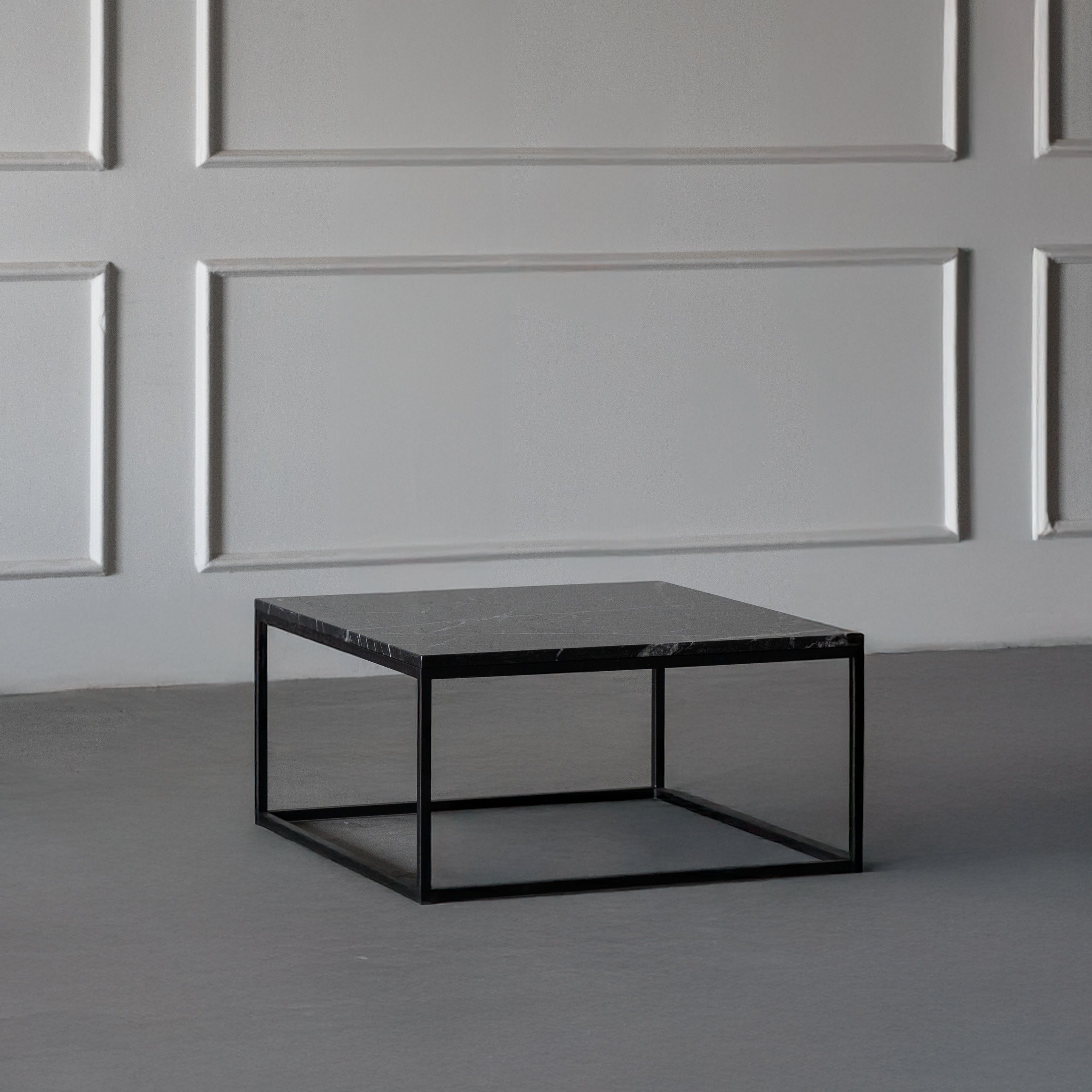 Marquina Flow Square Marble Coffee Table - Coffee Tables - WS Living Furniture  Furniture Store in Dubai