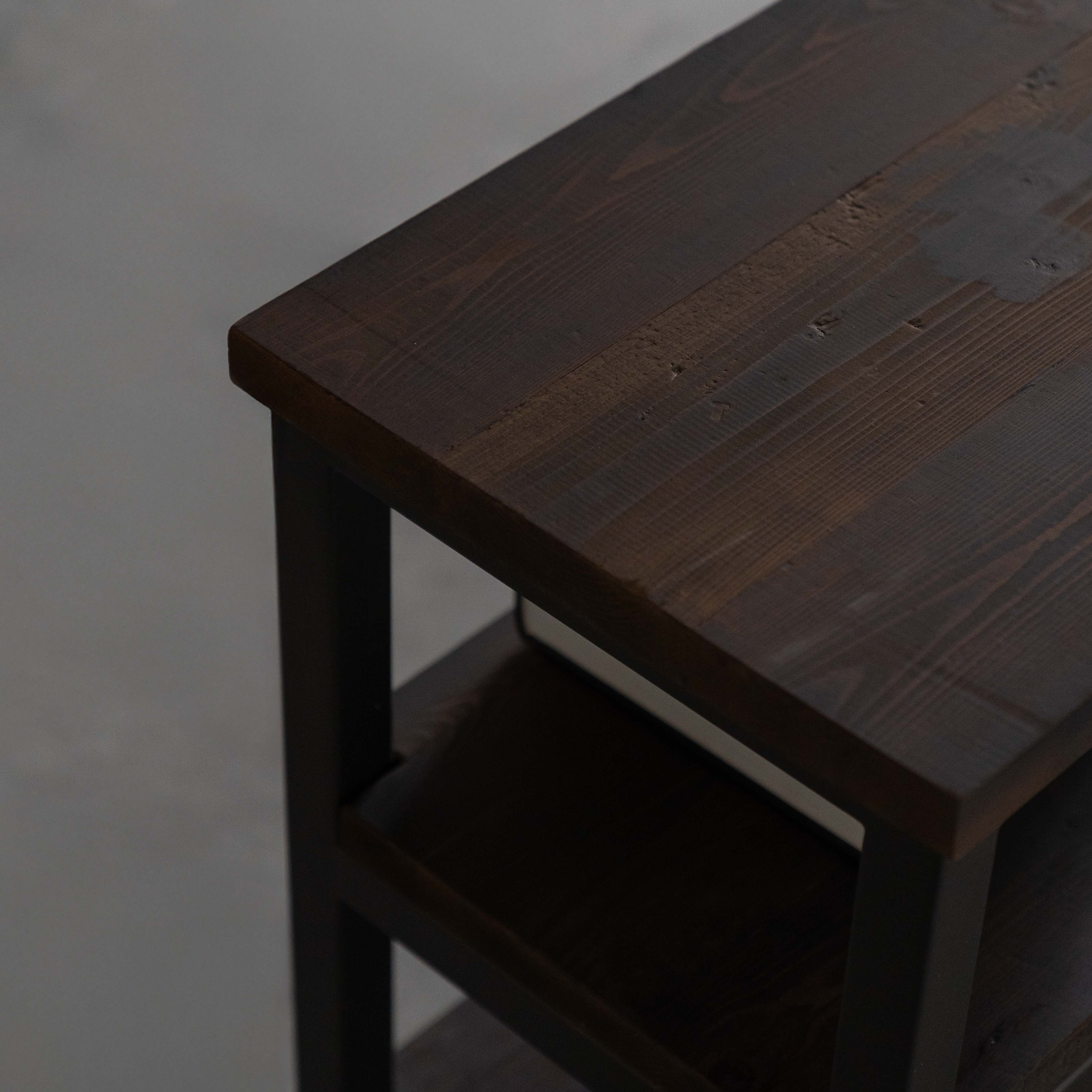 Nordic - Dark Wood Industrial Small TV Unit | Bookshelf