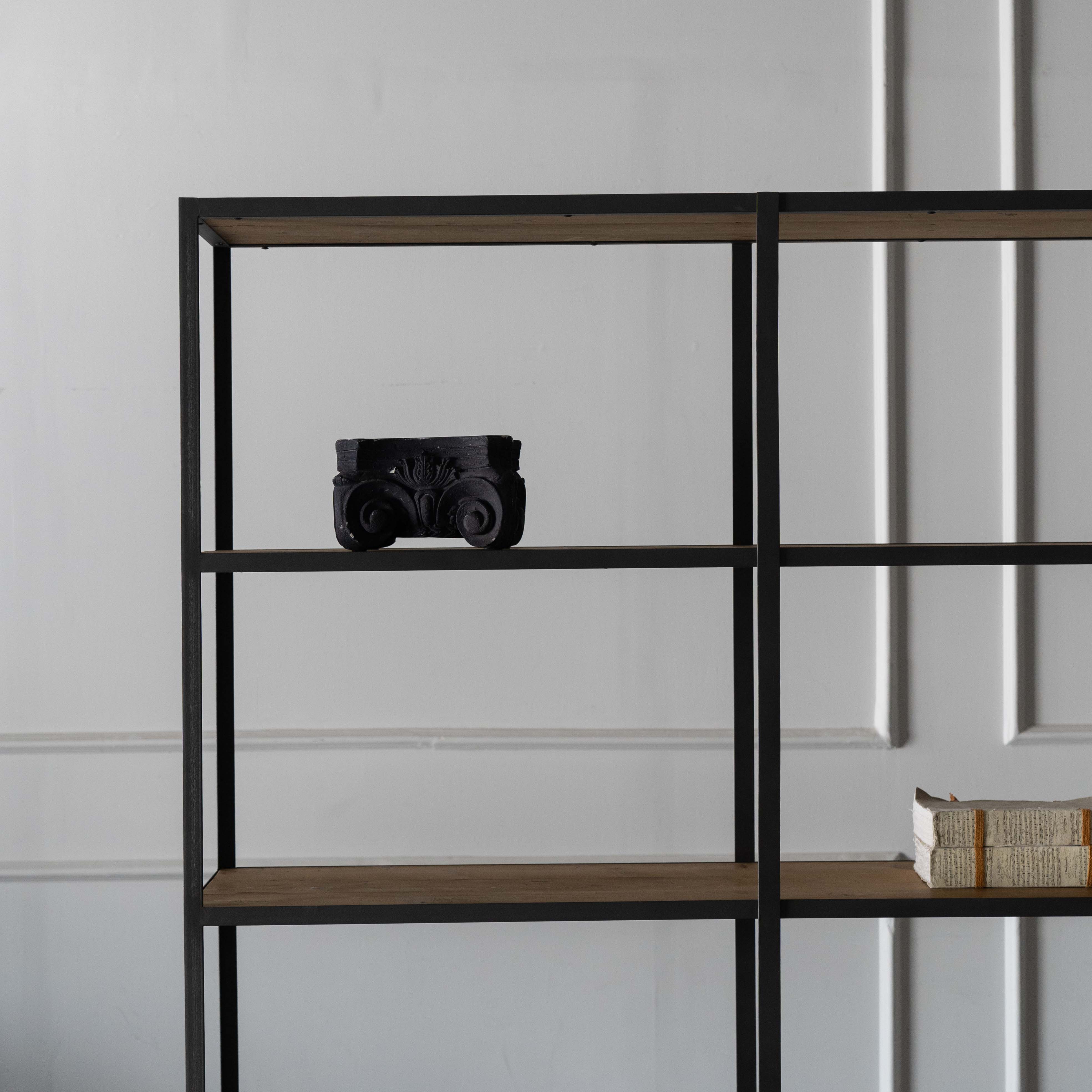 Timber Industrial Wood Book Shelf
