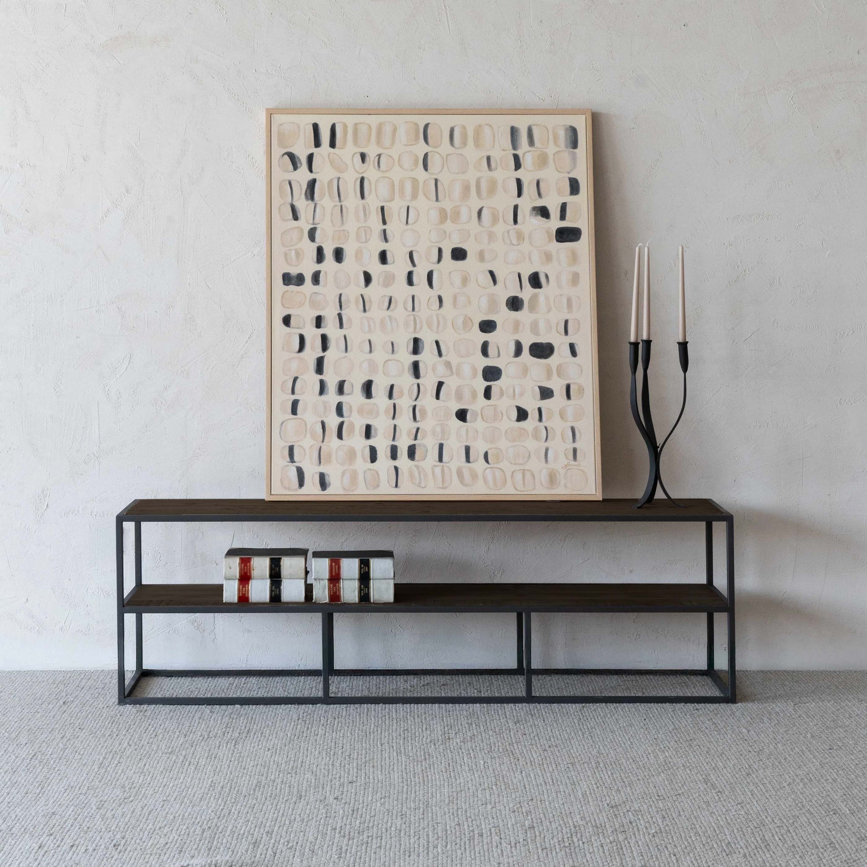 Nordic Industrial Wood TV Unit