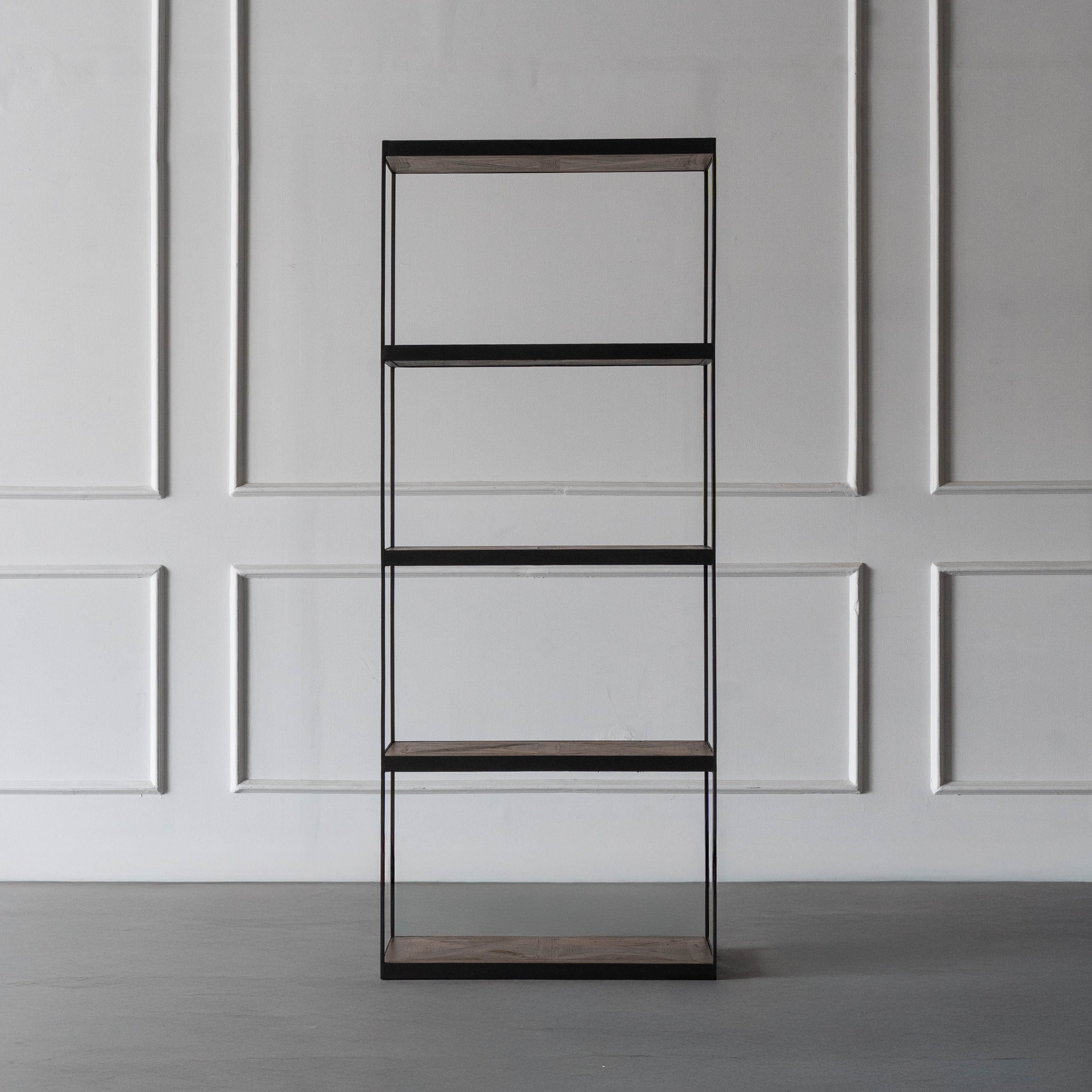 Gridline Vintage Style Industrial X-Shape Wood Bookshelf