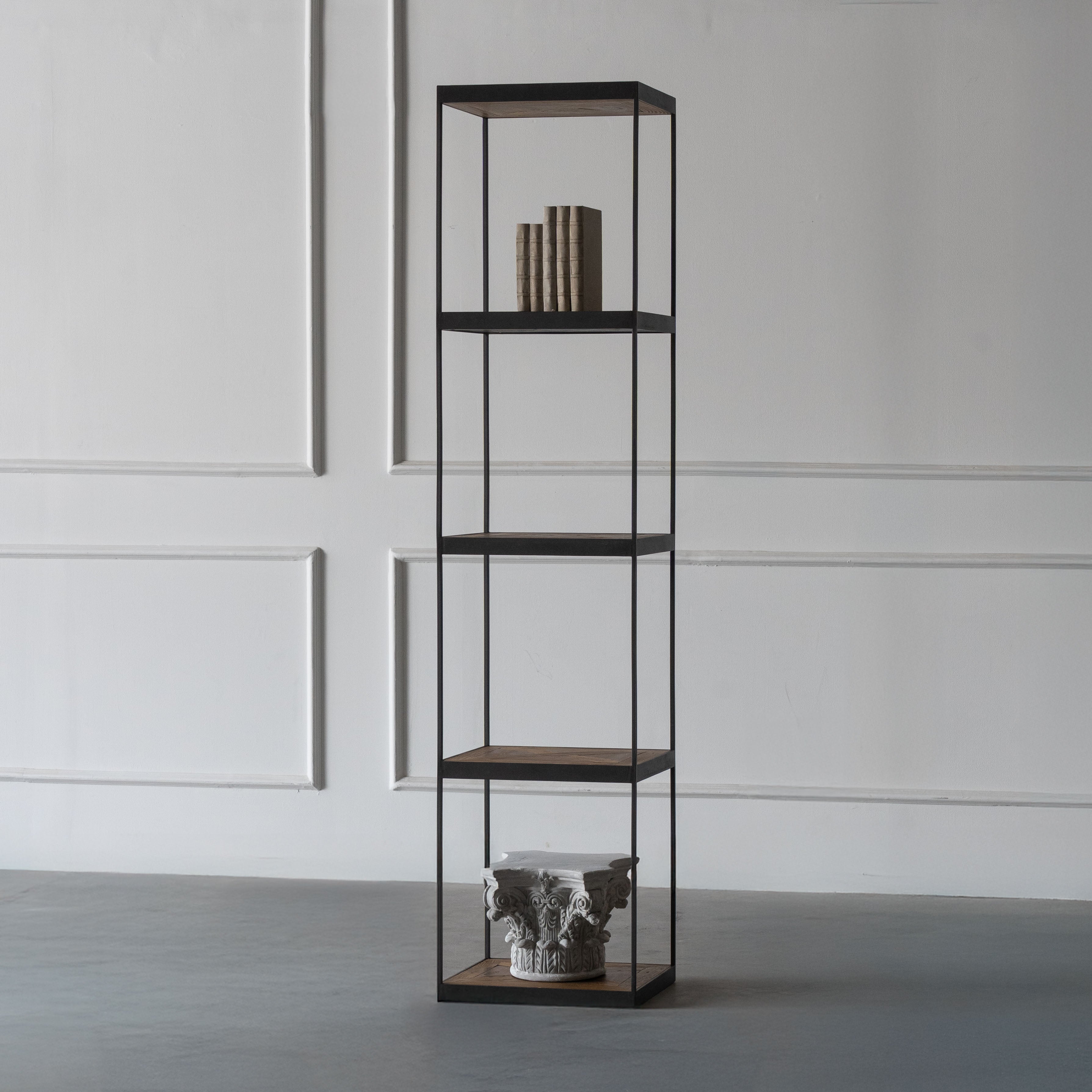 Vintage Style Industrial X-Shape Wood Bookshelf- SMALL