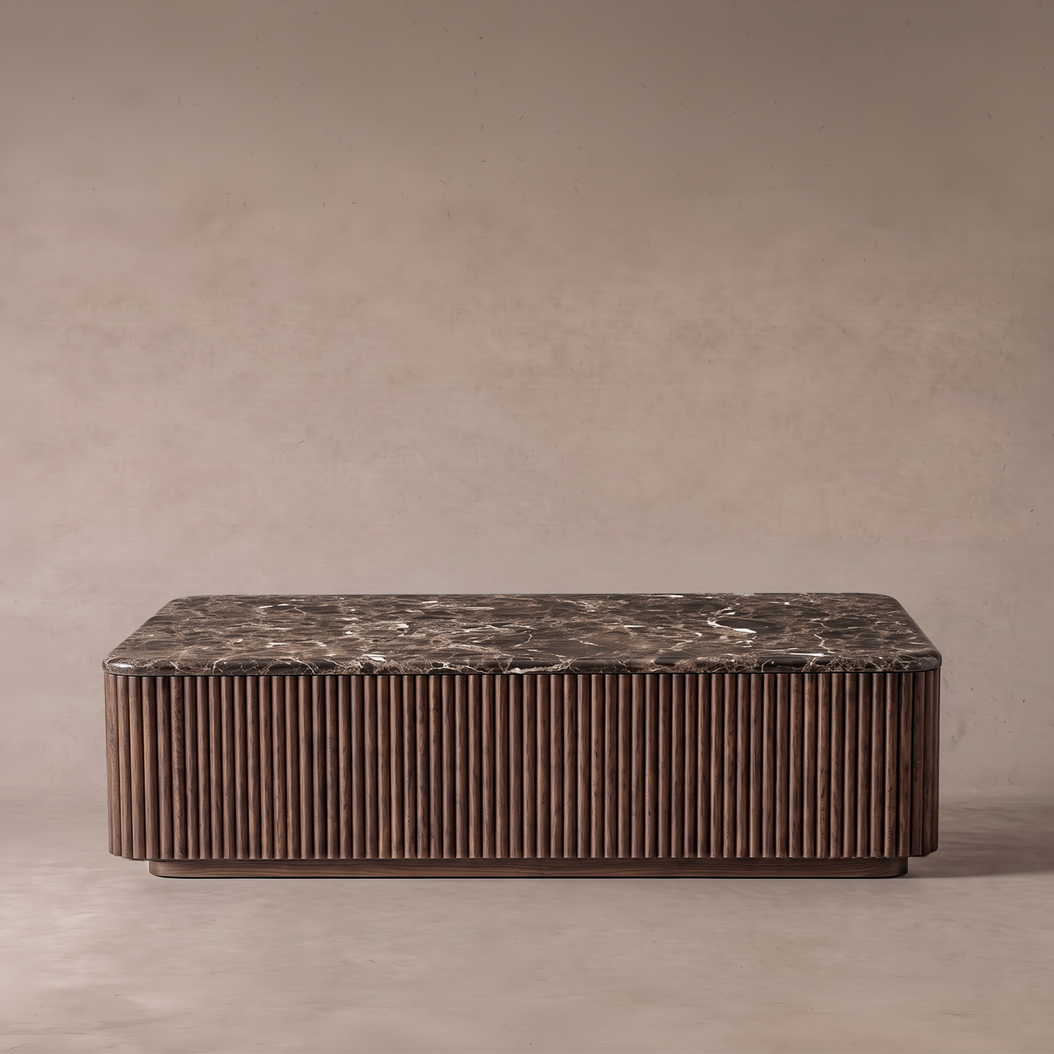 Infinity Dark Emprador Marble Coffee Table - Rectangle