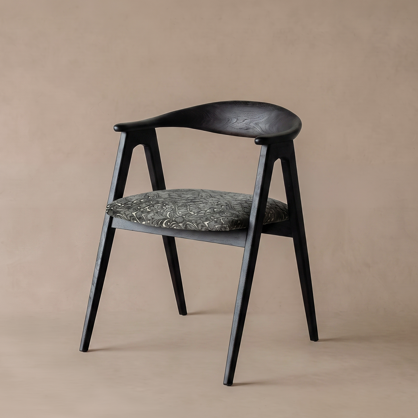Isolde Solid Oak Dining Chair - MOSS GREEN
